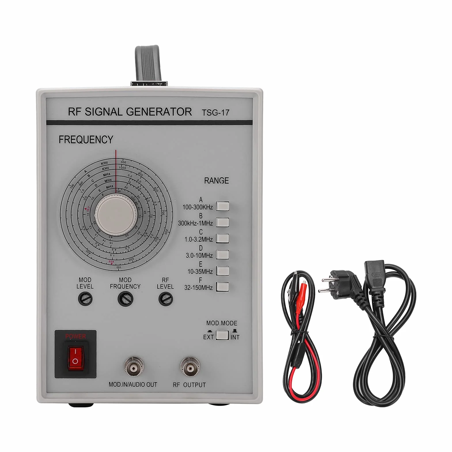 TSG-17 Generatore di Segnale 100KHz-150MHz Generatore di Funzioni Ad Alta Frequenza con Piccola Deviazione di Precisione EU 10A-18A 250V