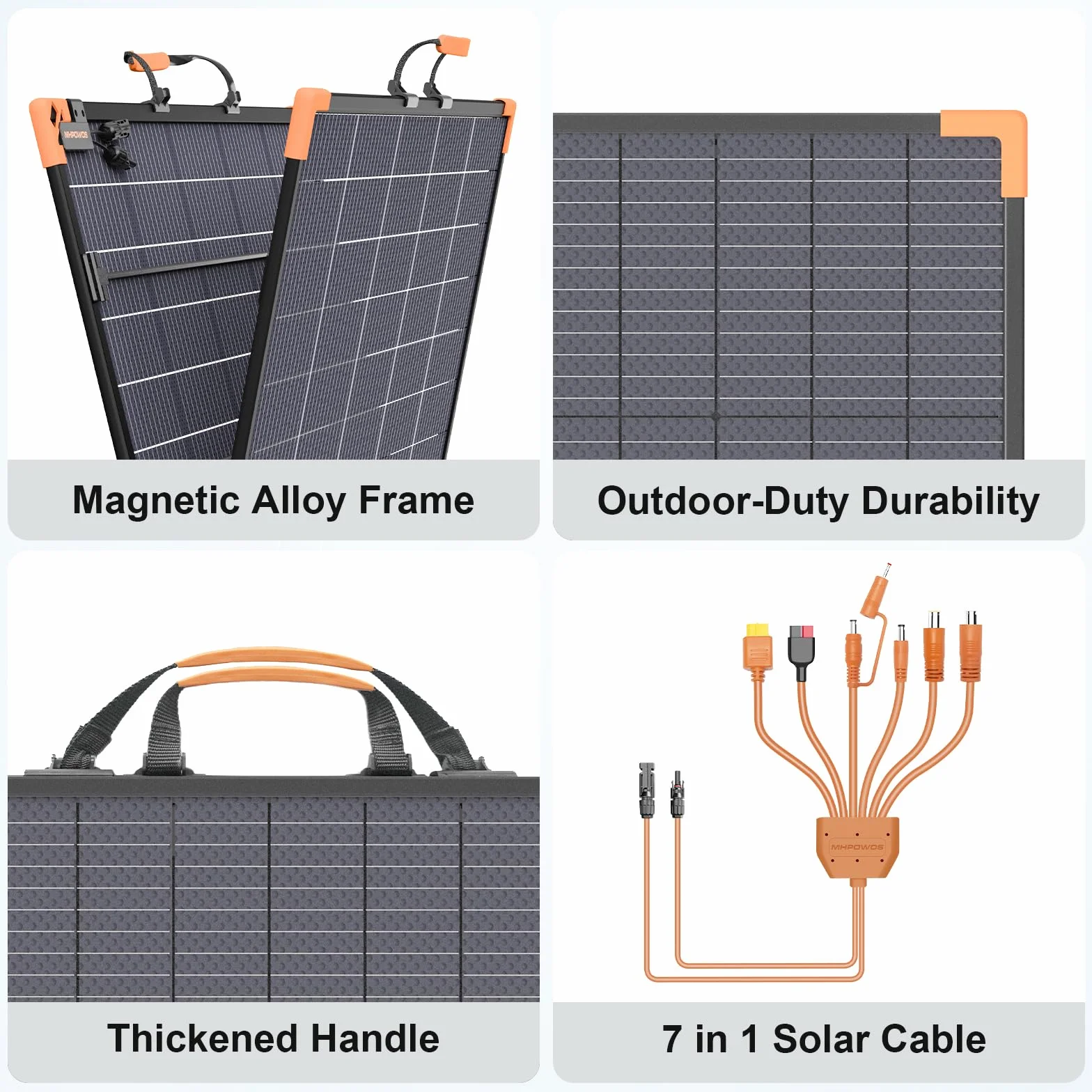 Pannello solare bifacciale portatile da 400 W, caricatore solare pieghevole leggero da 33 V per centrale elettrica, impermeabile IP68, 23,5% ad alta efficienza, con cavalletto regolabile, per
