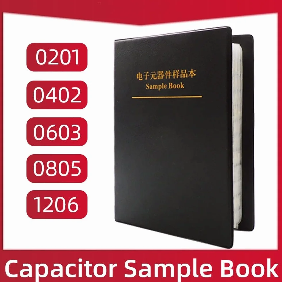 SMD. Condensatore Book di campionamento 0201 0402 0603 0805 1206 Condensatori di Chip Kit Assortment Pack 10UF 1NF 100PF 10NF (Capacitance : 1206 80valuesX25pcs)