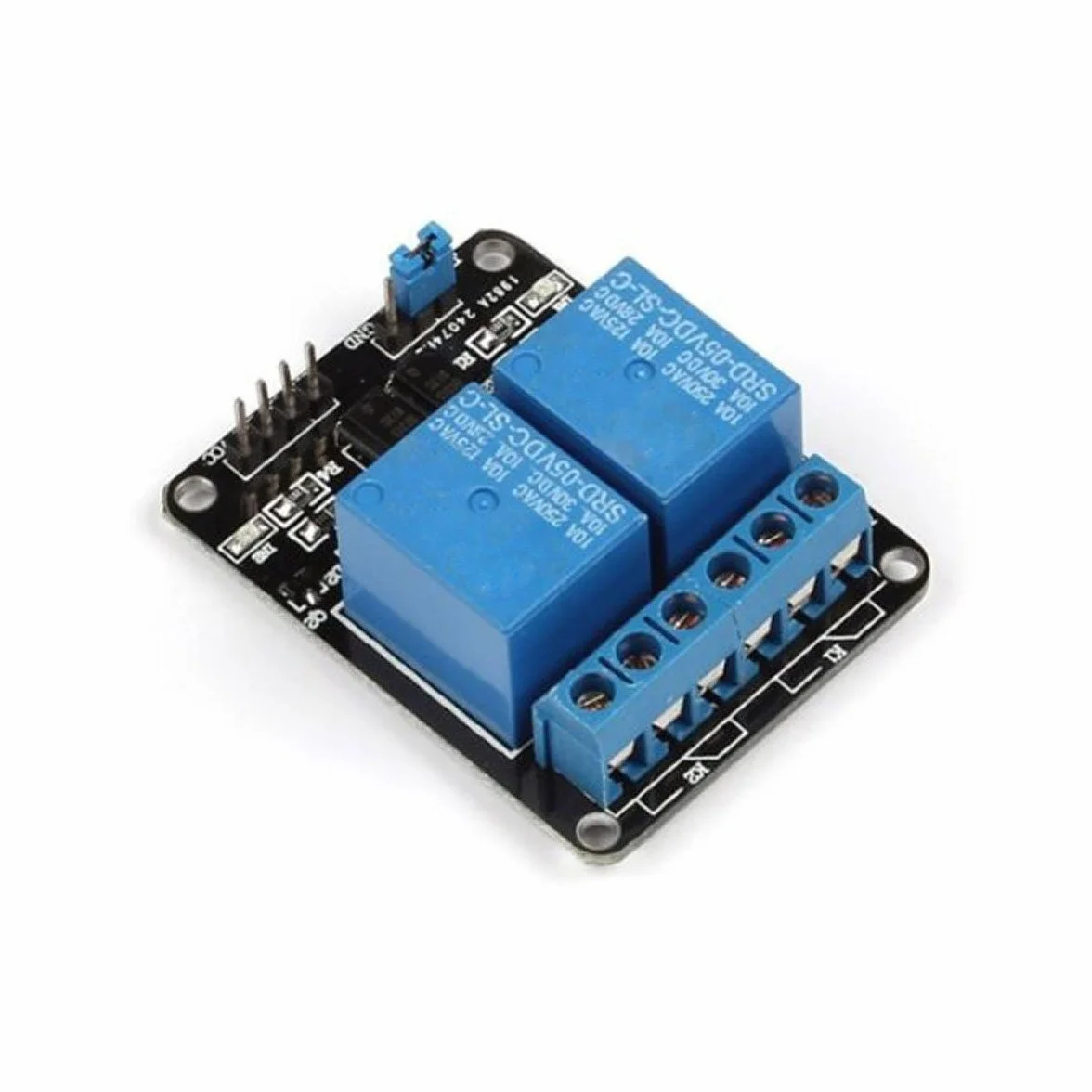 5V 10A 2-Channel Relay Module w/Optical Coupling Protection Expansion Board Compatibile con Arduino
