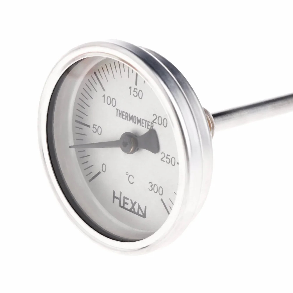 Termometro per Tubi 50/100/150/200/300℃ Termometro Bimetallico Indicatore di Monitoraggio della Temperatura del Metallo per Uso Industriale di Condotte