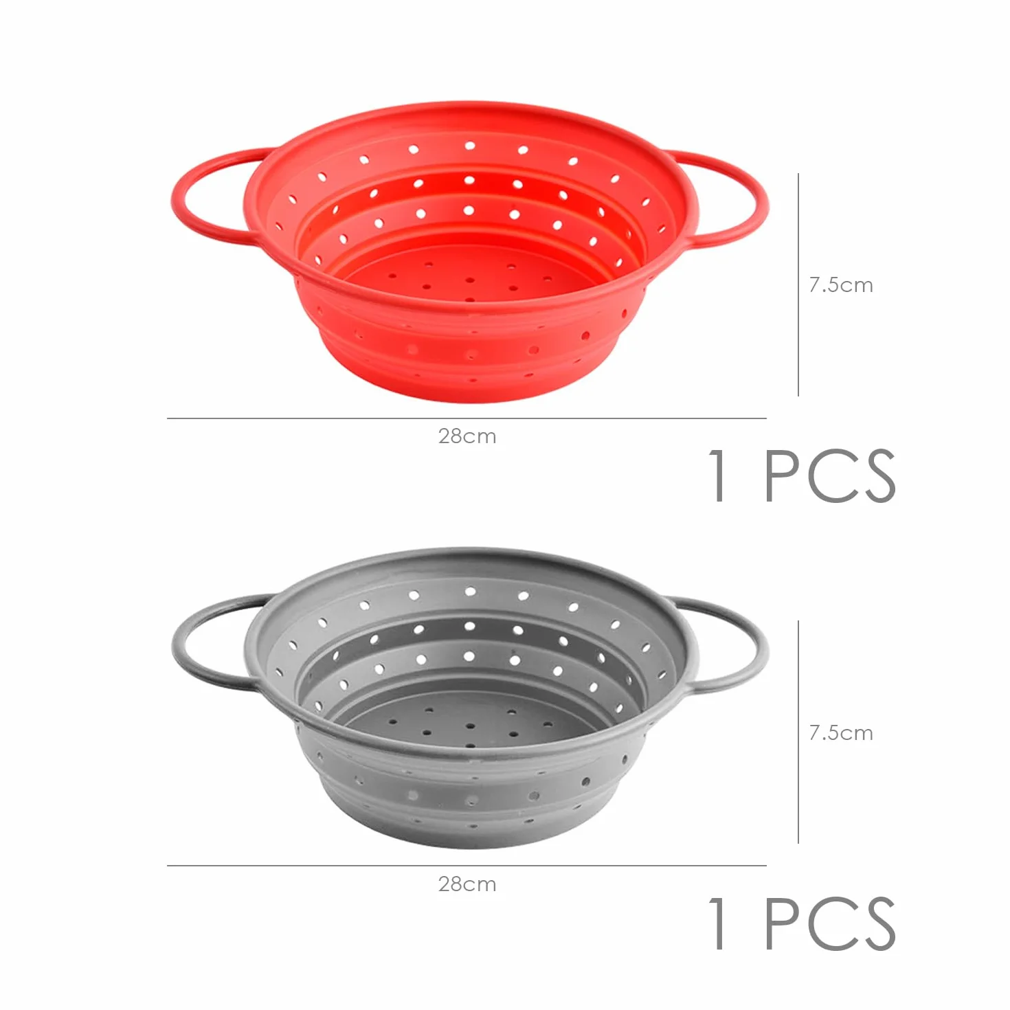 Cestello Di Scarico In 2 Pezzi, Cestello Di Scarico In Silicone, Cestello Di Scarico Pieghevole, Cestello Di Scarico Per Frutta E Verdura, Strumenti Per Lavare La Cucina, Forniture Da Cucina