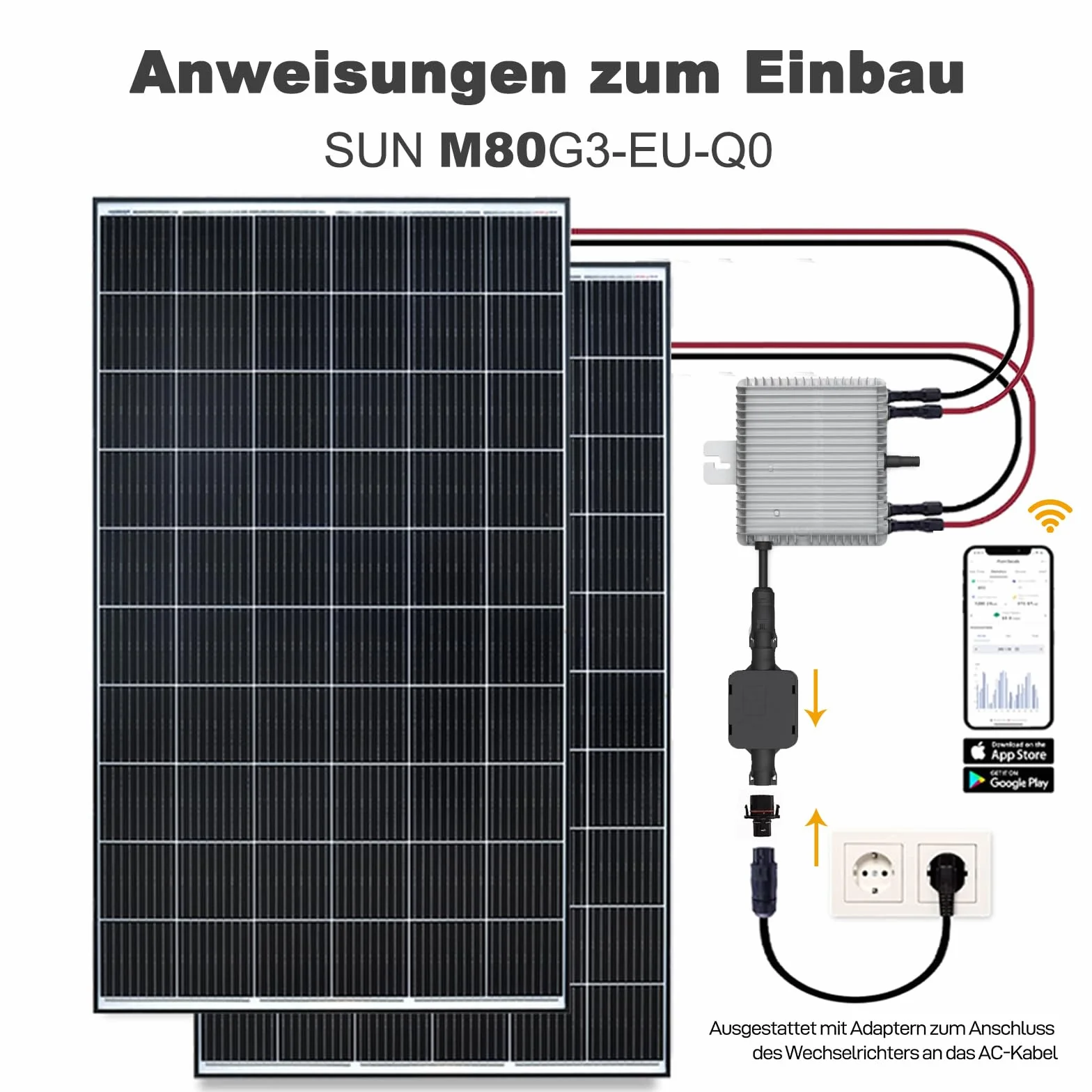 Deye Centrale elettrica da balcone 800 W M80G3-EU-Q0