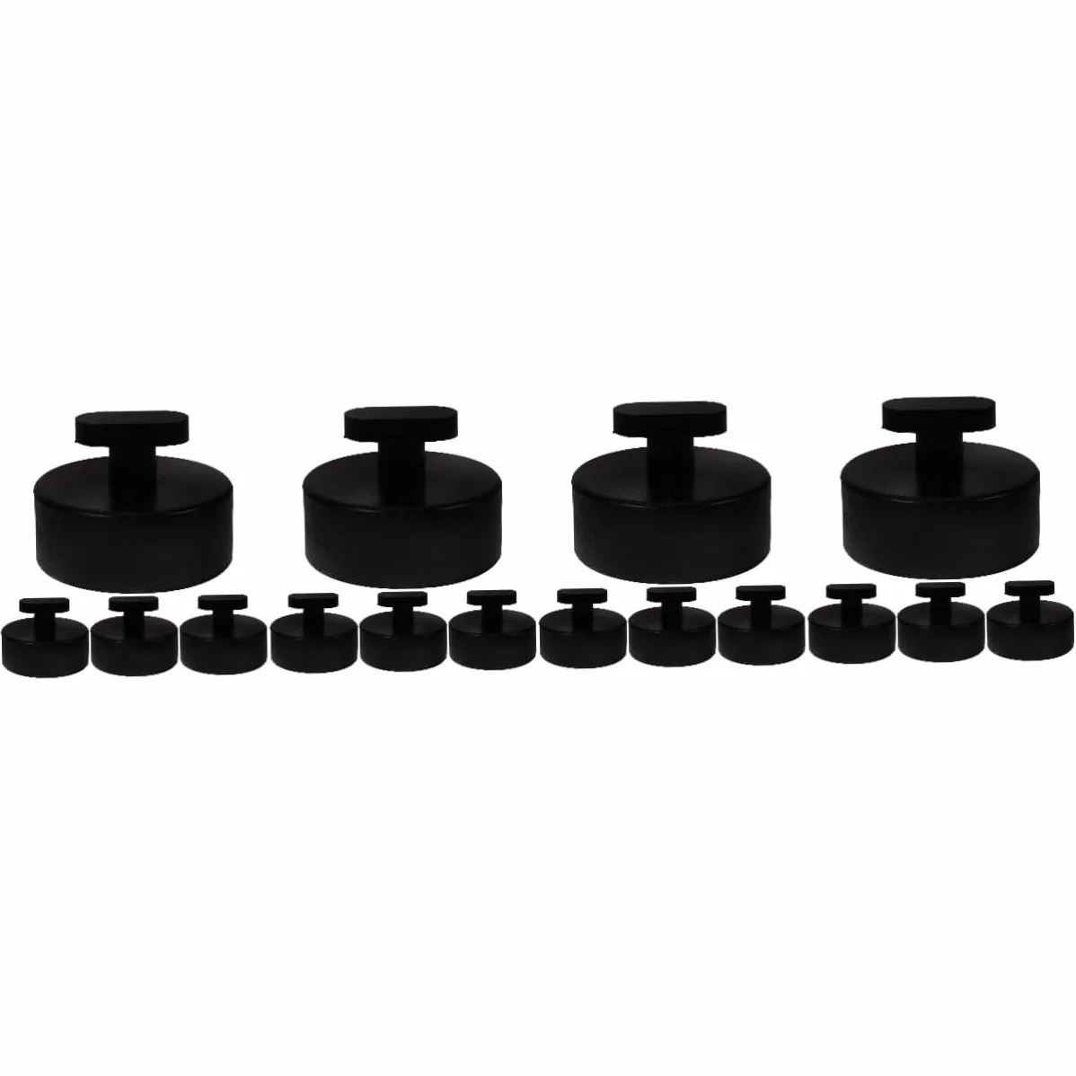 4 Set Blocco Di Gomma Martinetto Di Sollevamento Pavimento Jack Pad Tampone Pastiglie Ascensore Per Auto Accessori Per Camion Nero Gomma Da Cancellare 4 Pezzi*4