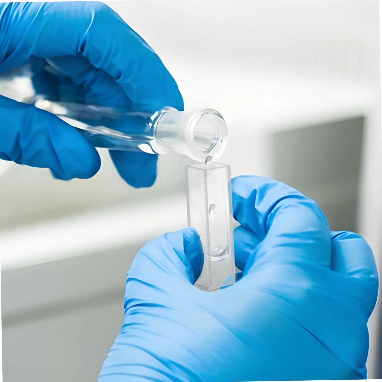 Cuvetta Ottica in Quarzo 10mm 2 Pezzi per Spettrofotometro Analisi Chimica Laboratorio