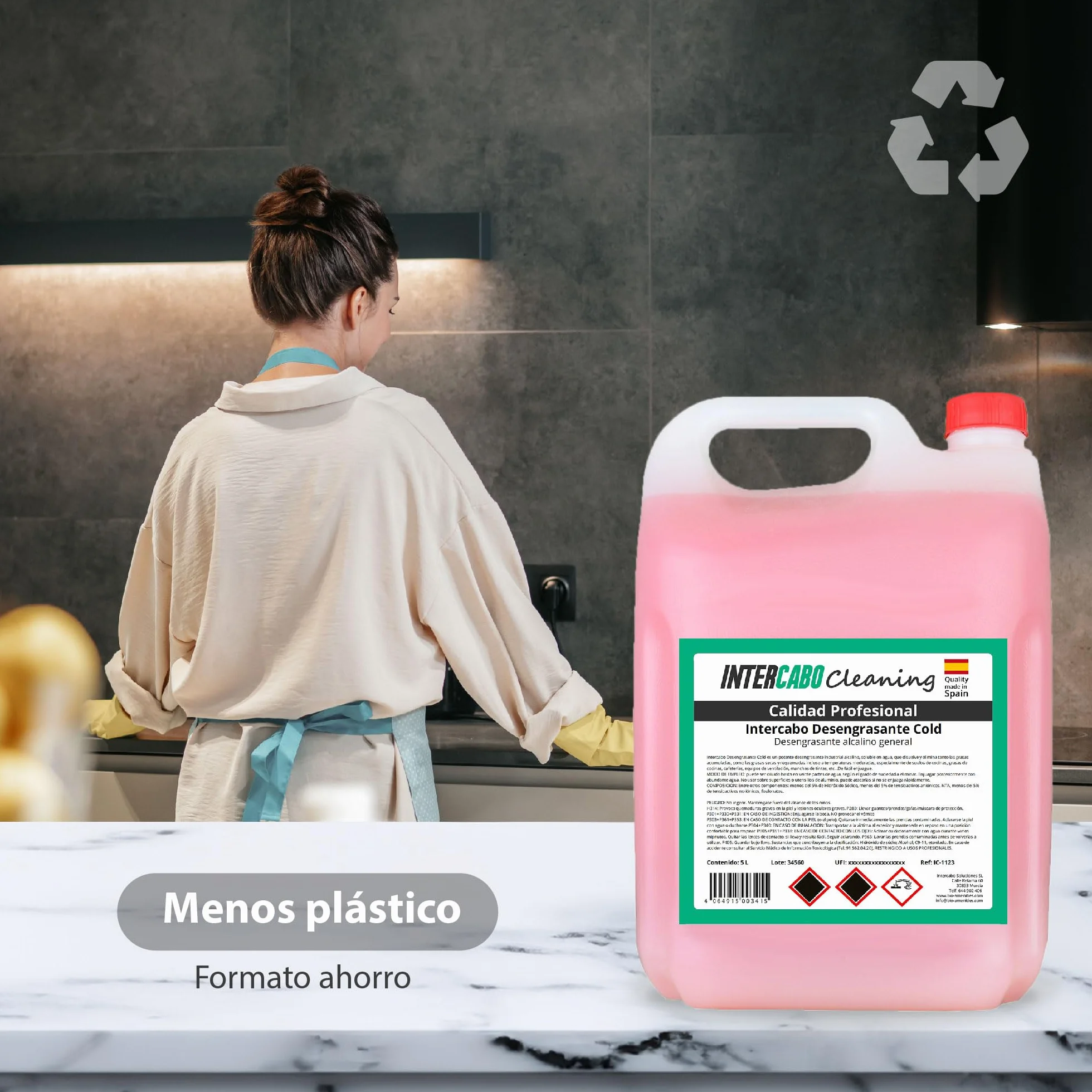 Sgrassatore Alcalino Professionale – 5 litri – Rimuove grasso ostinato da piani cottura, forni e superfici lavabili – Detergente concentrato per cucine industriali