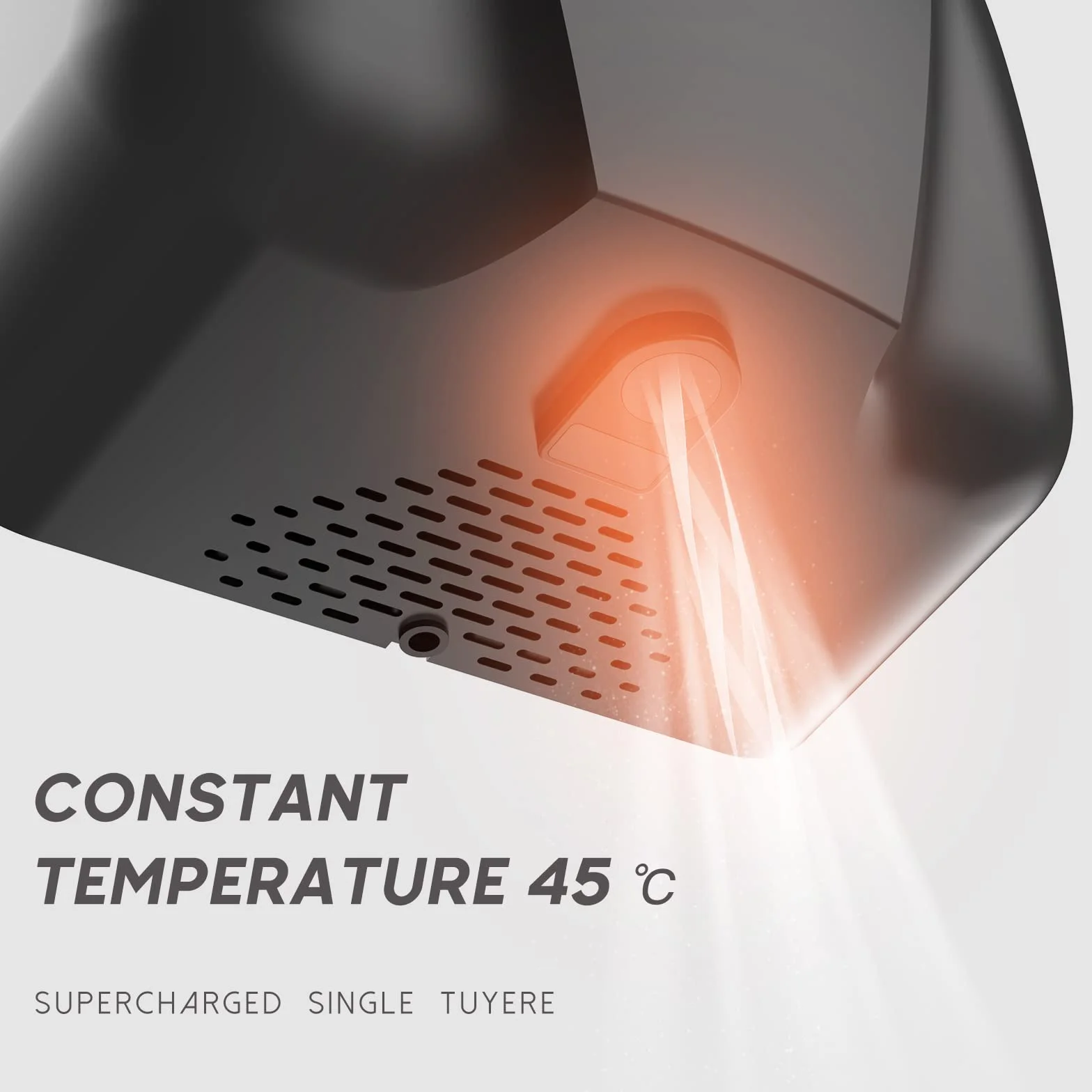 Professionale Asciugamani Elettrico Automatico con fotocellula, Design Elegante Finitura in Acciaio Inox Asciugatura Rapida 7-10 Secondi,1800W