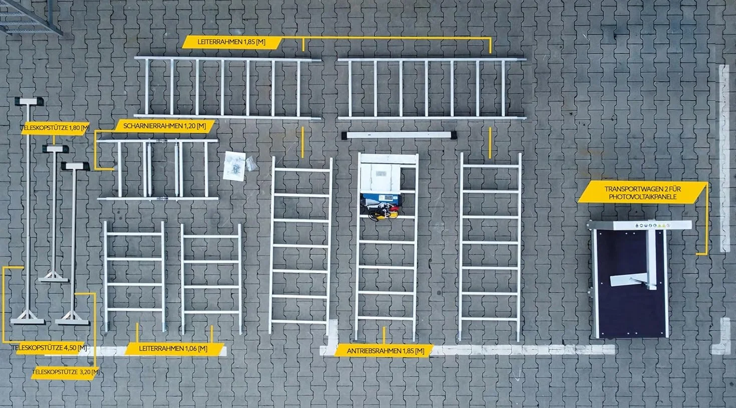Ascensori per Pannelli Fotovoltaici - Altezza di Sollevamento 12 m - Portata Fino a 0,12 t - Dimensioni 63 x 1250 cm - in Alluminio Leggero