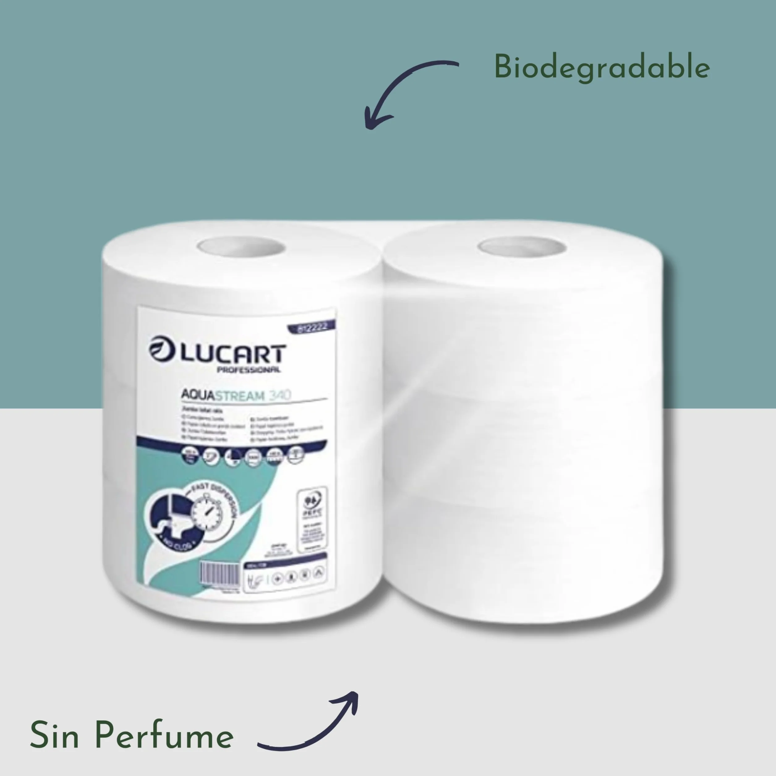 Lucart CARTAIGIENICA AQUASTREAM Mini Jumbo 12 Rotoli