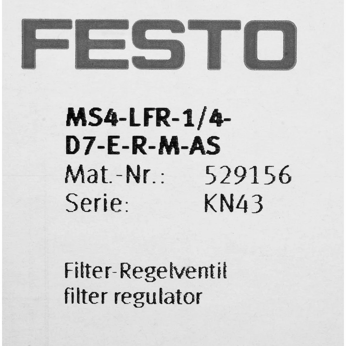 Festo 529156 ms4-lfr-1/4-d7-erm-as filtro regolatore unità