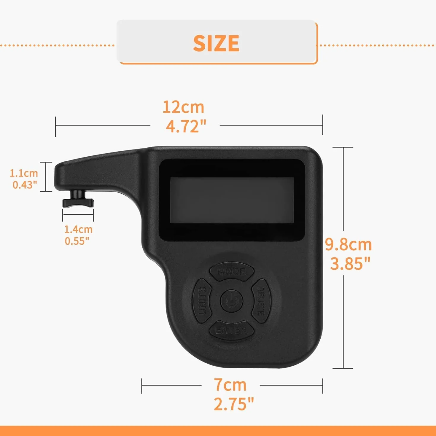 BOOSTEADY Misuratore di Pressione Digitale a Grilletto, Scala da 0 a 5,4 kg, Incrementi da 28,3 g per Letture Precise, Display LCD Retroilluminato