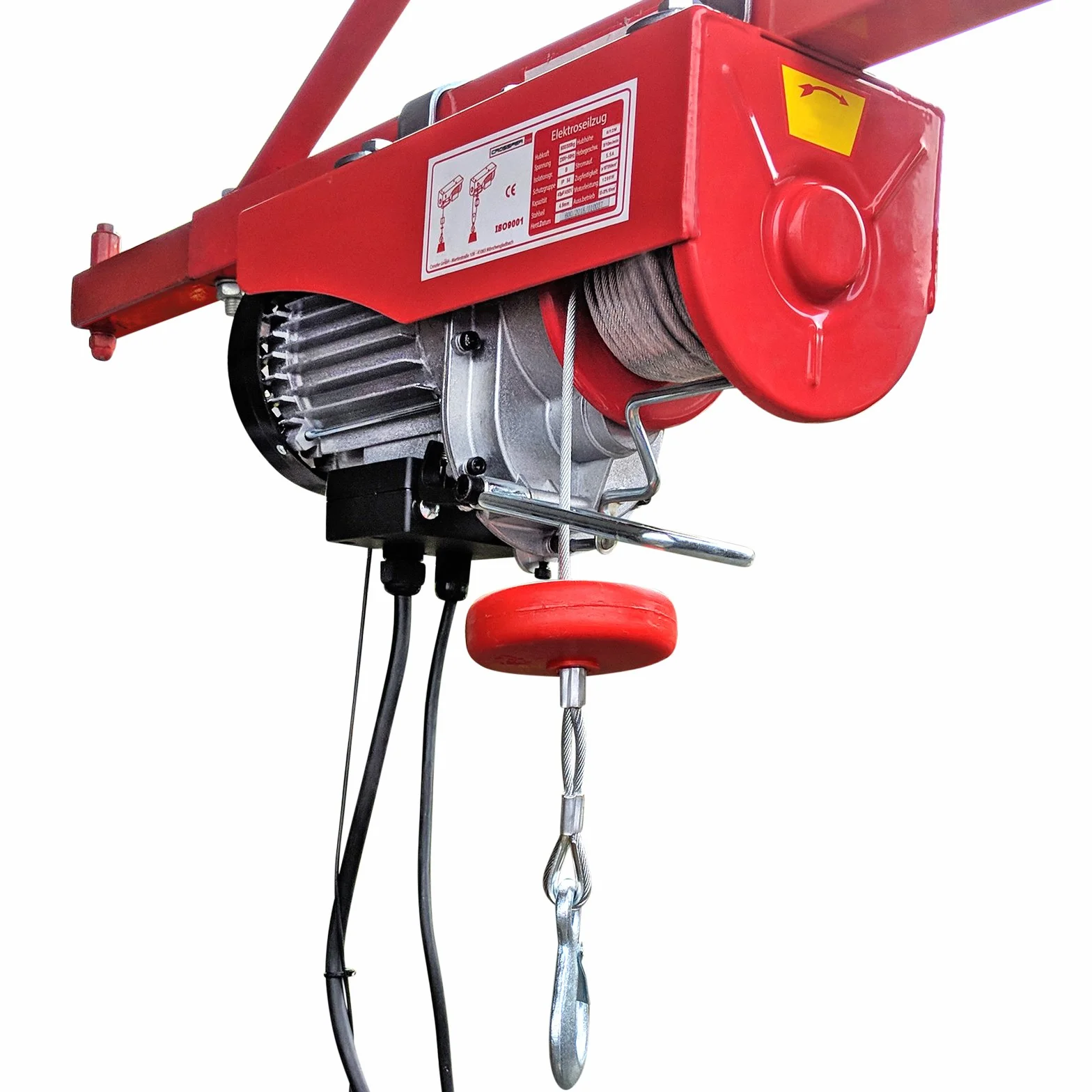 Paranco a fune Crossfer PA600 Verricello a fune con puleggia di ritorno Capacità di sollevamento 600 / 300 KG altezza di sollevamento 12 / 6m 230V