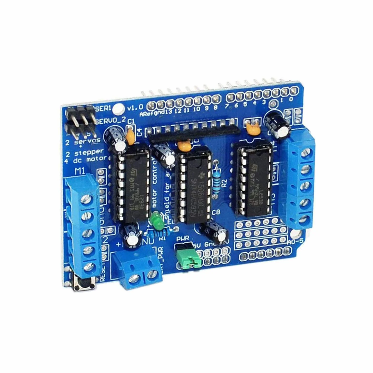 Set di 6 protezioni per driver motore CC L293D e scudi driver per motore passo-passo (schede di espansione), compatibili con Arduino Duemilanove e Raspberry Pi