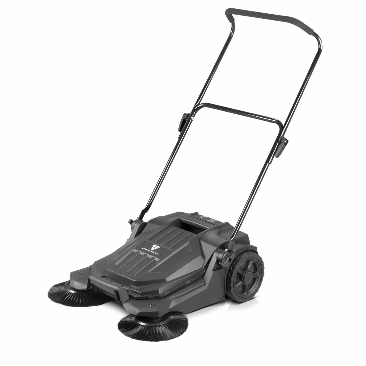 STAHLWERK Spazzatrice SL-20 ST con larghezza di 650 mm e capacità di 20 l, spazzatrice manuale a terra | Spazzatrice manuale con 2 spazzole