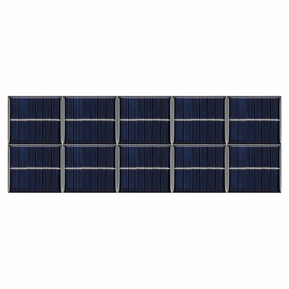 AOSHIKE - 10 micro pannelli solari da 3 V, 120 mA, per fai da te, materiale epossidico, per giocattoli elettrici, batterie fotovoltaiche, caricabatterie 60 mm x 55 mm