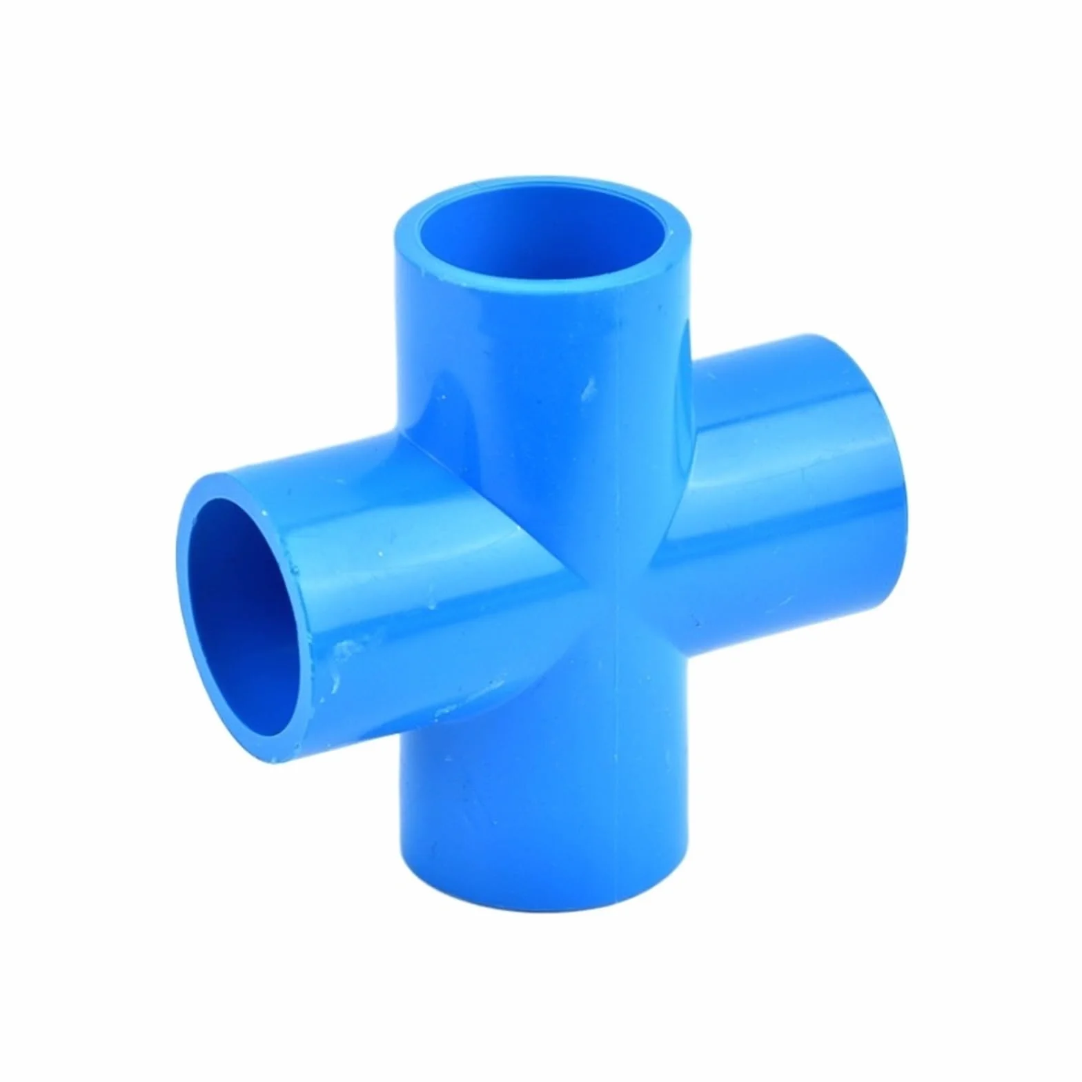 Separatore di tubi, 1 pz connettore a croce for tubi in PVC connettore for irrigazione da giardino raccordi for tubi 'acqua giunto a 4 vie(Blue,50mm)