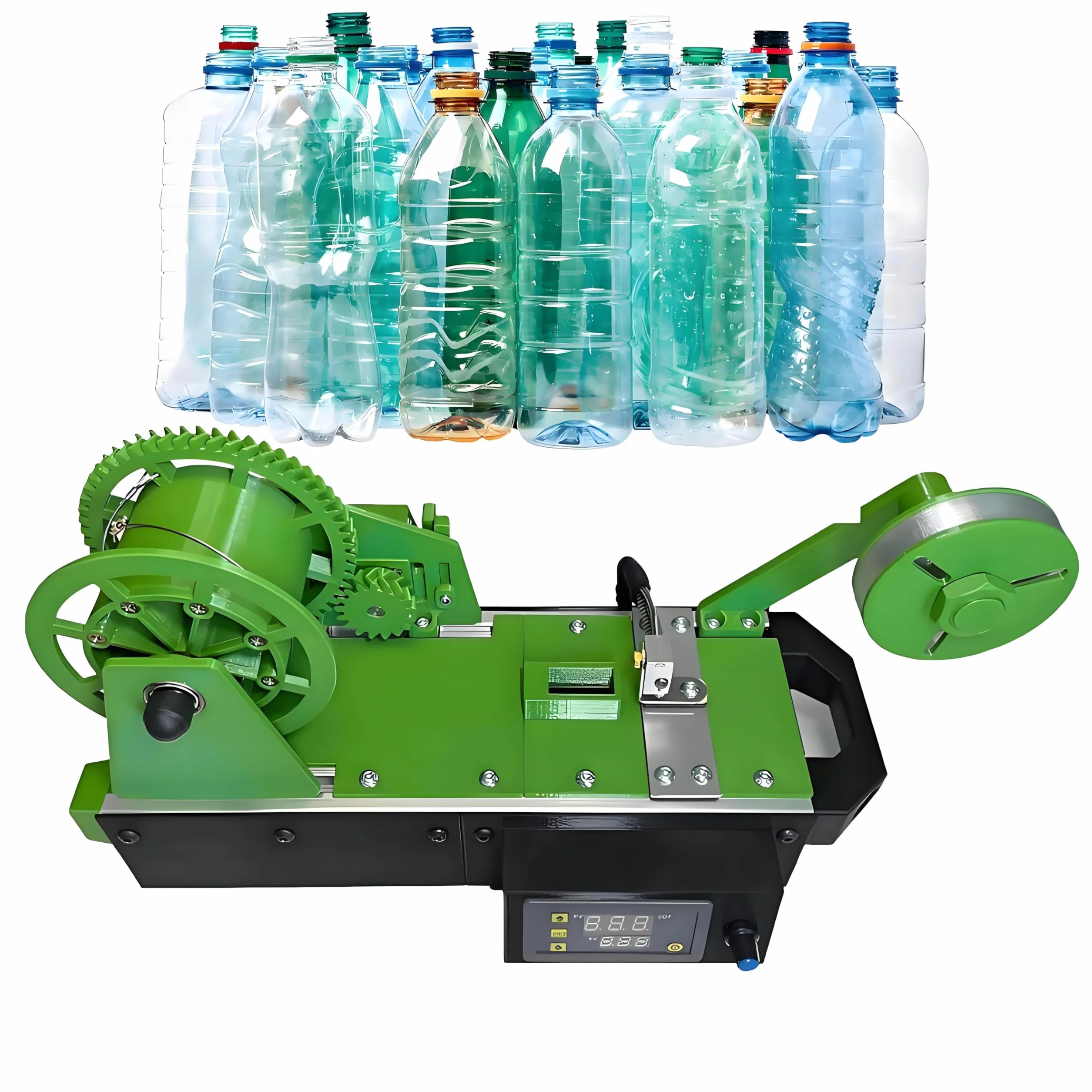 Riciclatore di Bottiglie Stampato in 3D, filamento di Bottiglie di plastica pultruse, estrusori per Stampante 3D con Display Digitale, Temperatura e velocità Regolabili, per Famiglie Green