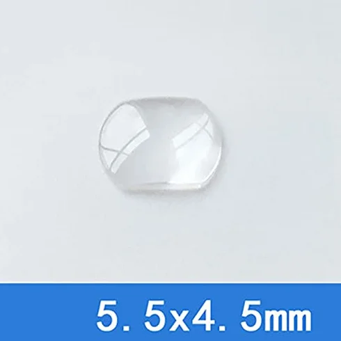JUMELA Lente in Vetro for Orologio Quadrato con Lente d'Ingrandimento Finestra con Data Singola Cristallo Convesso Ingrandimento Trasparente 7.0/5.5 2 Pezzi (Size : 5.5x4.5mm)