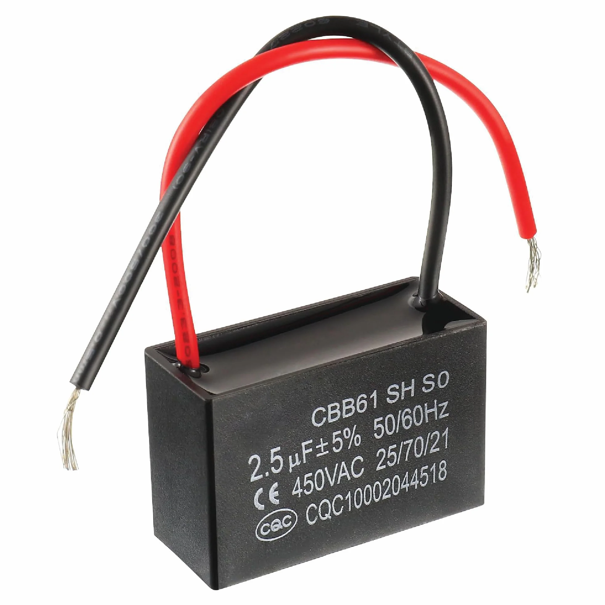 Condensatore di marcia spunto motore CBB61 2.5uF 450VAC 50/60Hz
