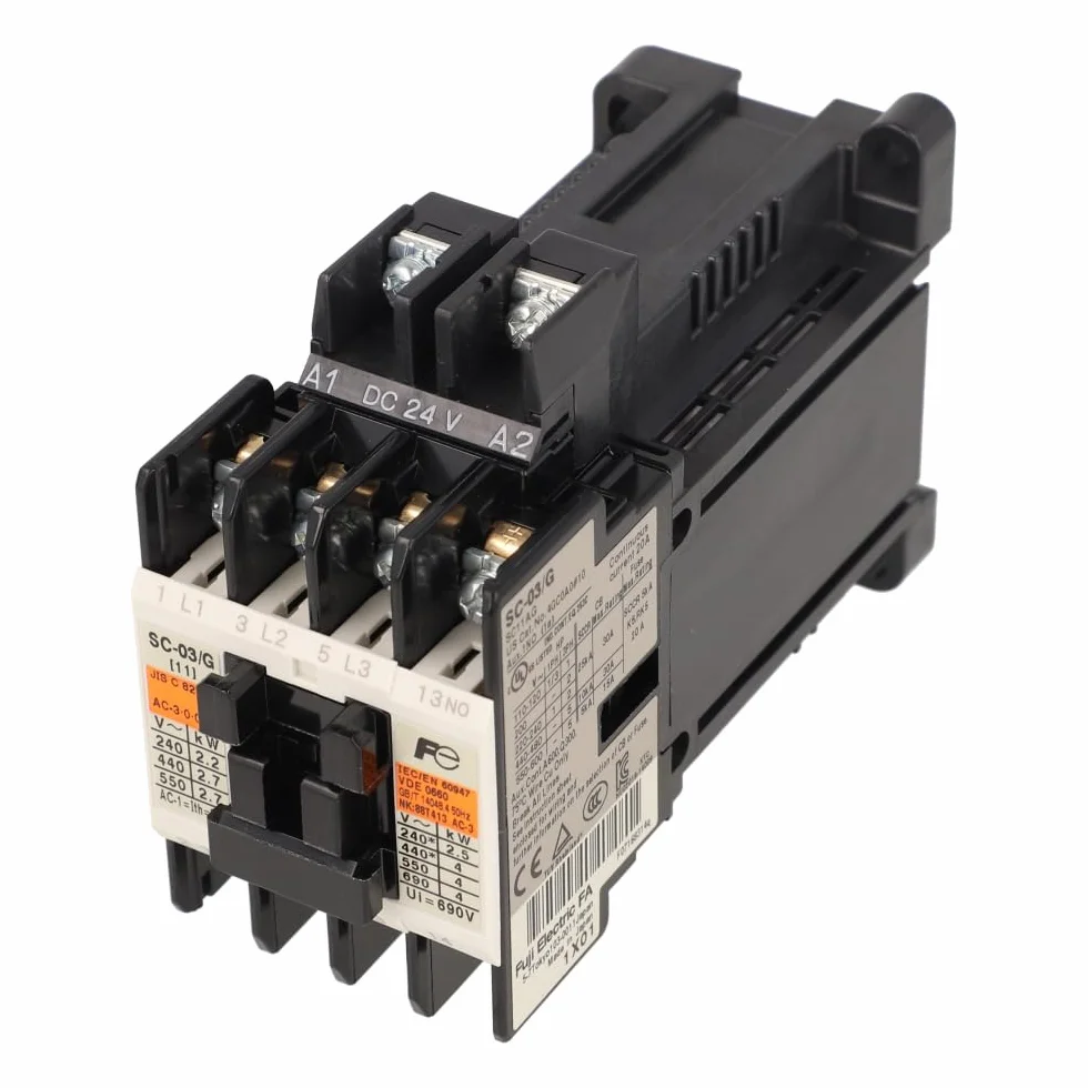 SC03/G-1A/24VDC | SC11AG-E10 | FUJI SC-03/G DC24V 1A CONTACTOR 1 N/O AUX 24VDC (4KW AC3 380/440V)