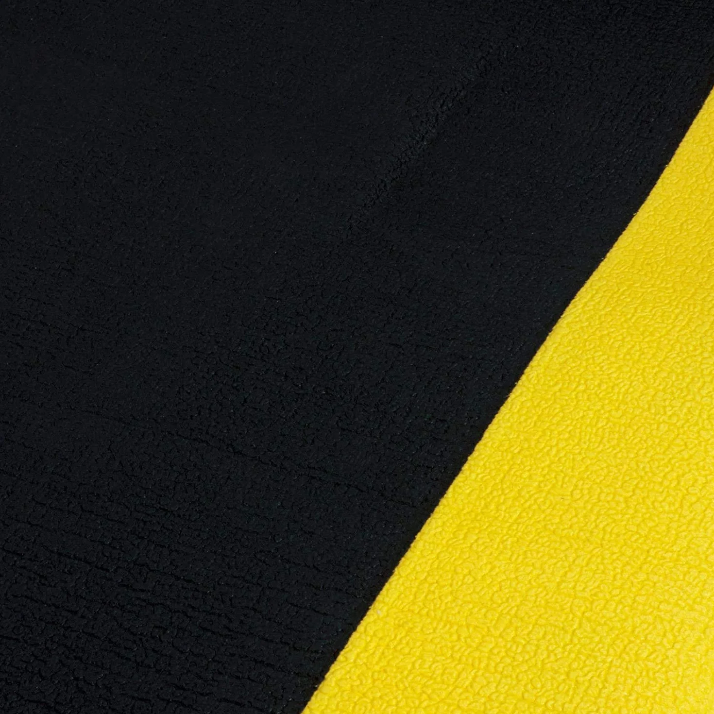 Tappetino anti-stanchezza, per postazioni di lavoro in piedi | Tappetino ergonomico per un maggiore comfort in piedi e corsa | antiscivolo e durevole (90 x 200 cm, nero/giallo)