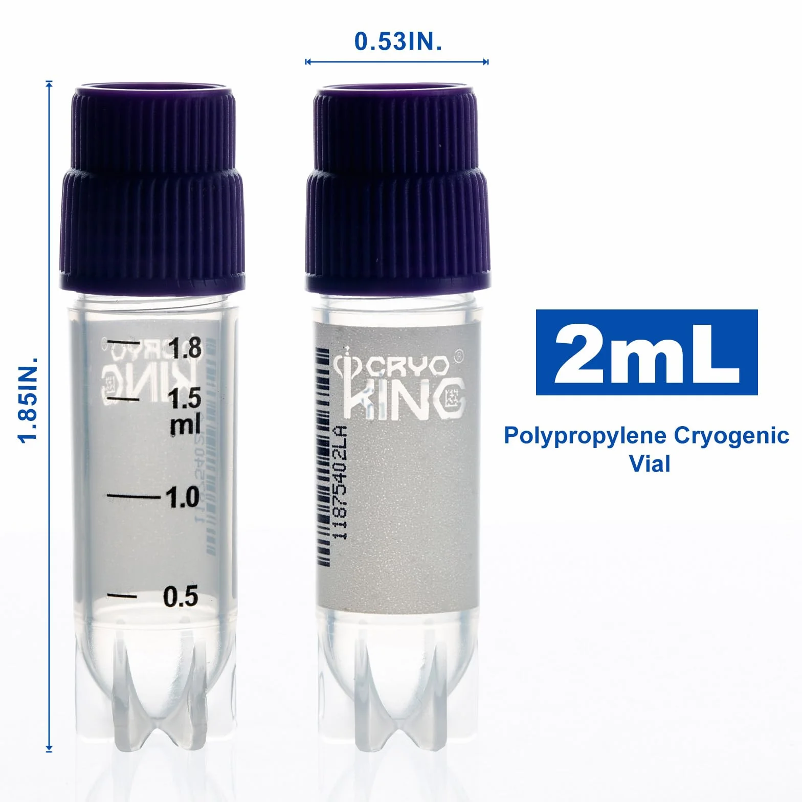 25 Pezzi Provette In Plastica Da 2,0 Ml Per Crioconservazione E Congelamento Con Codice A Barre E Tappo A Vite Per Laboratorio