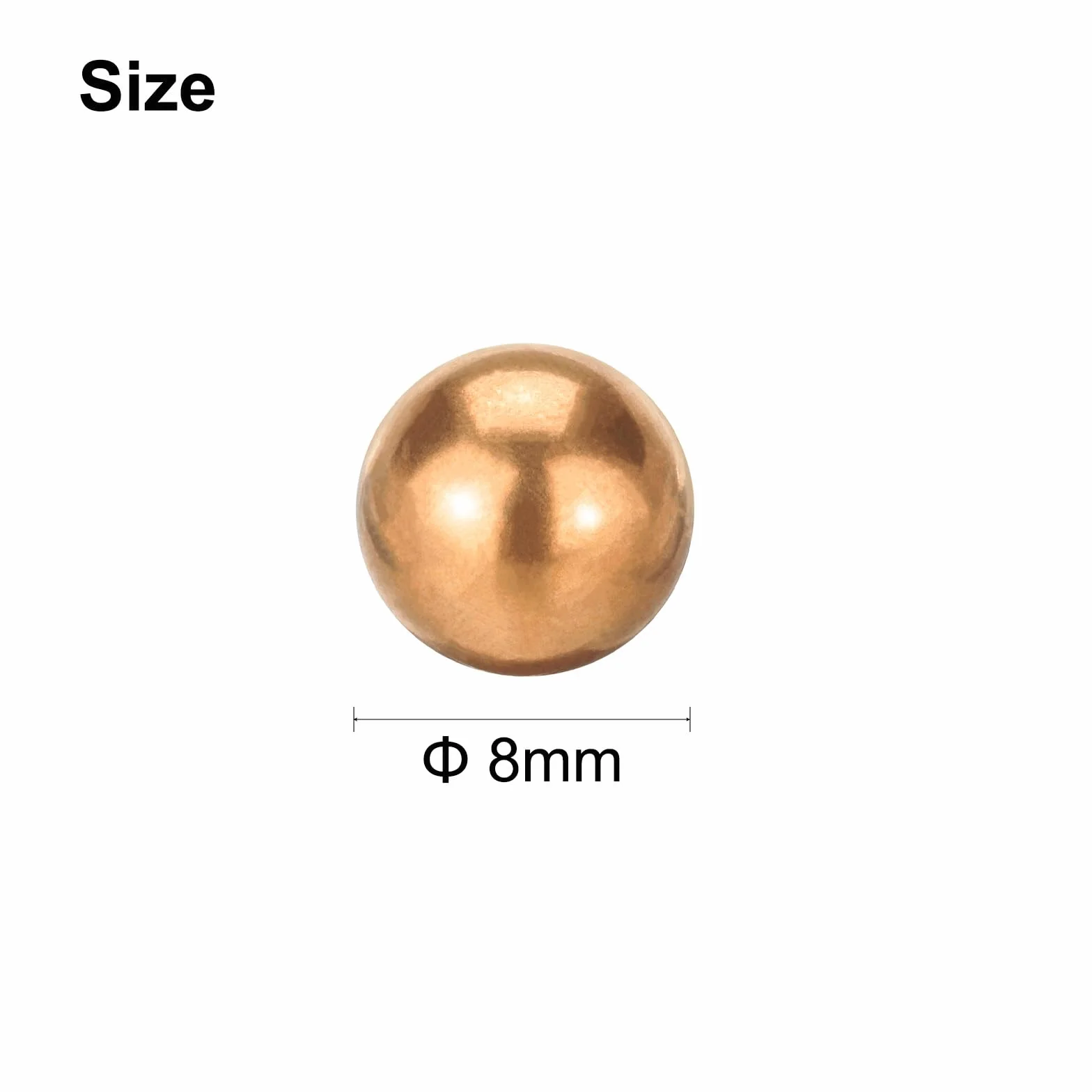 QUARKZMAN 10 Pz Sfere in Rame Massiccio di Precisione 5/16" (7.938mm) Sfere in Rame Puro per Macchinari, Automobili e Fai da Te (Rame T2)