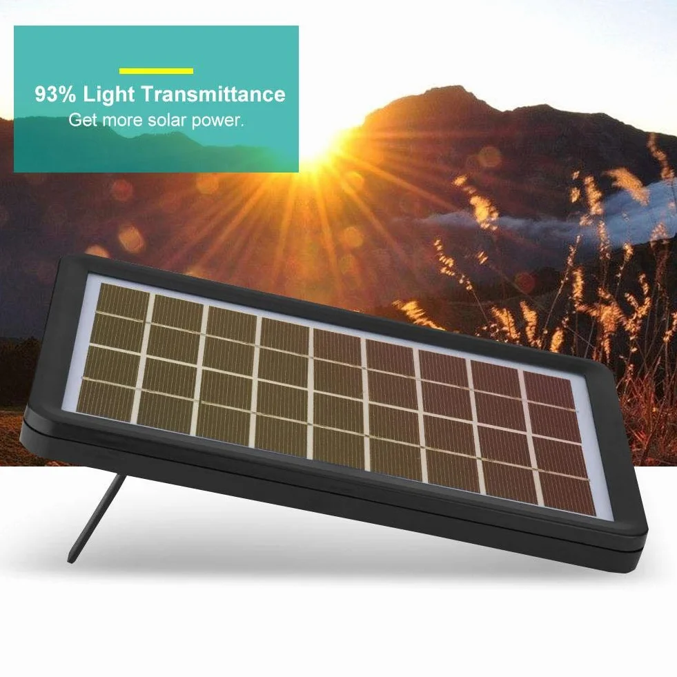 Tonysa Pannello Solare 9V 3W Pannello Solare Impermeabile 93% Trasmissione della Luce Cella Solare in Poli silicio, Banca Portatile di energia Solare per Viaggi, Escursioni, Campeggio