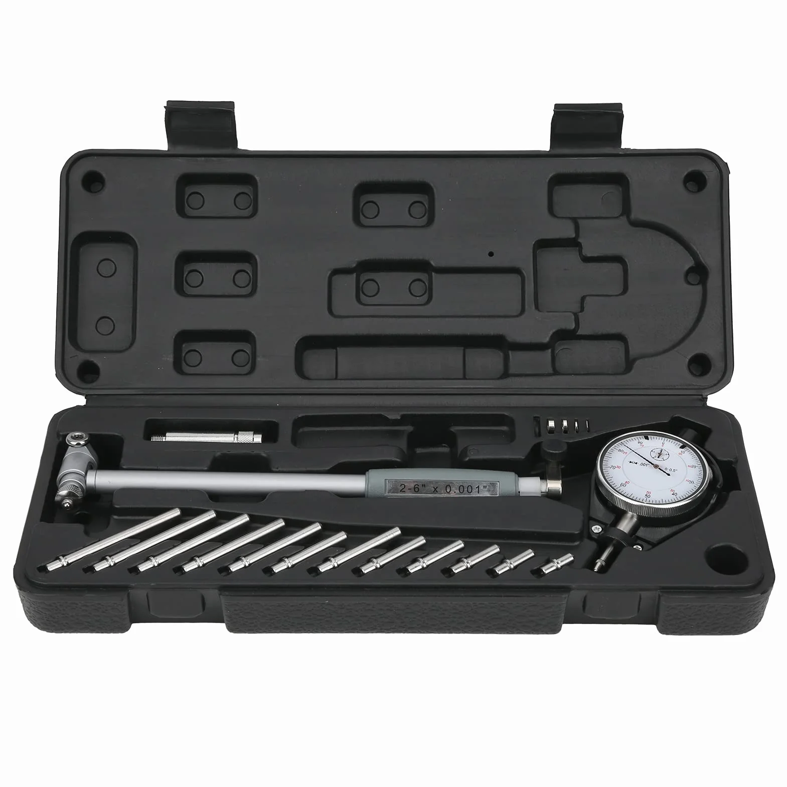 Set misuratore di alesatura con quadrante estensore, misuratore di alesatura comparatore, indicatore di foro del quadrante di misurazione Kit di utensili per cilindri del motore (misure inglesi)