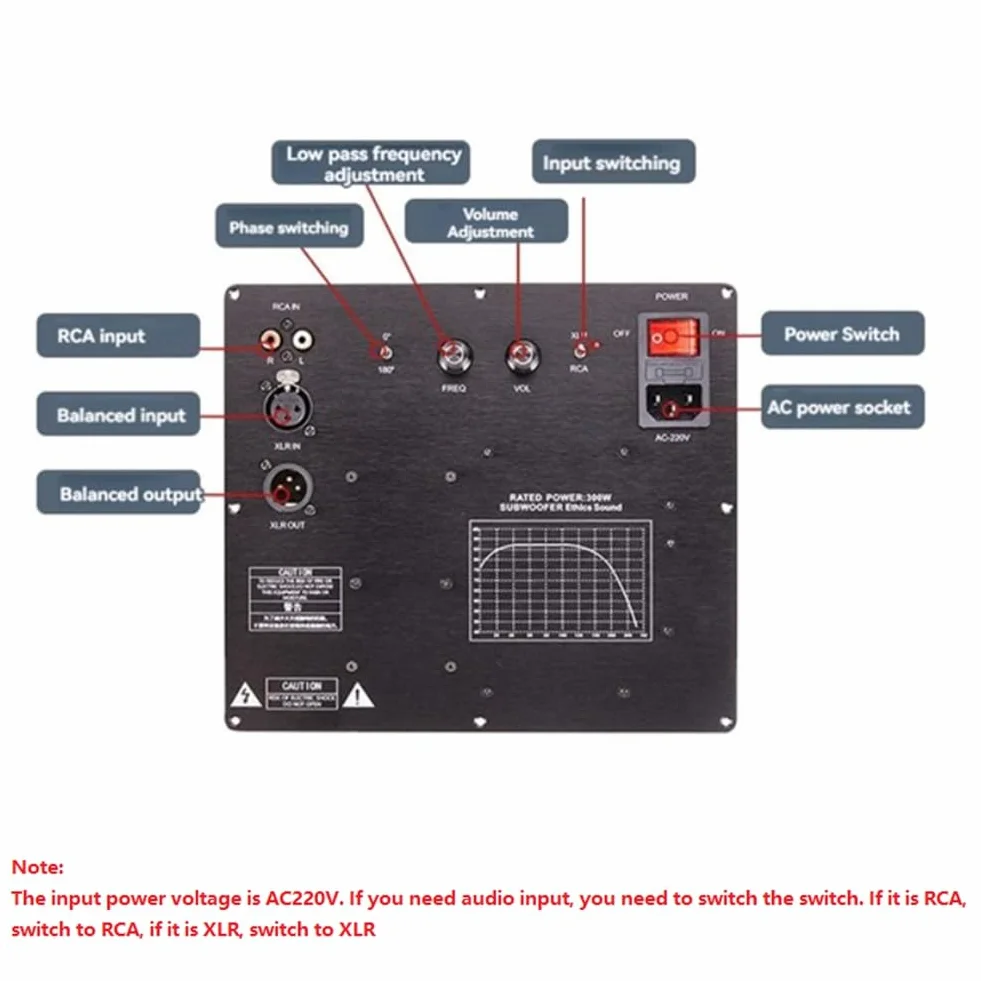 Scheda Amplificatore per Subwoofer TPA3255, Scheda Amplificatore Digitale per Subwoofer, Puro Amplificatore Audio per A Casa.