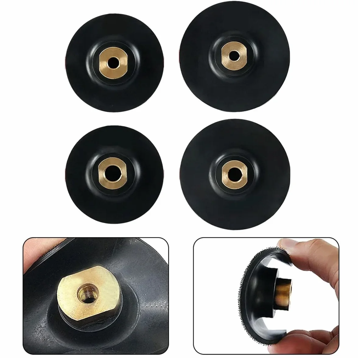 Supporto per Disco Abrasivo per Lucidatura In Gomma per Smerigliatrice Angolare M14 Platorello Abrasivo Autoadesivo per Smerigliatura 3 Pollici Resistente e Facile da Usare
