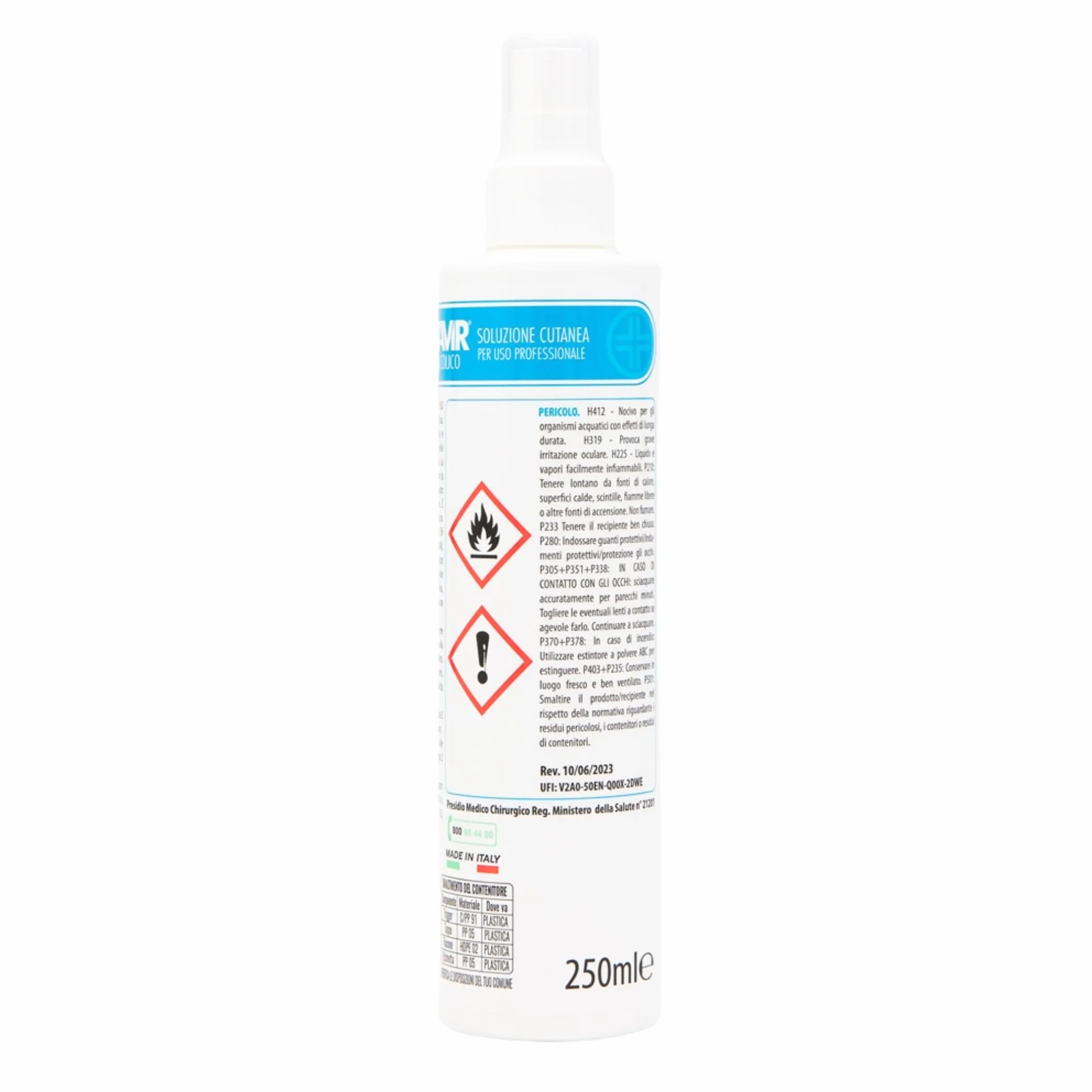 Septavir Disinfettante Battericida Clorexidina 2% Soluzione Alcolica 250 ml