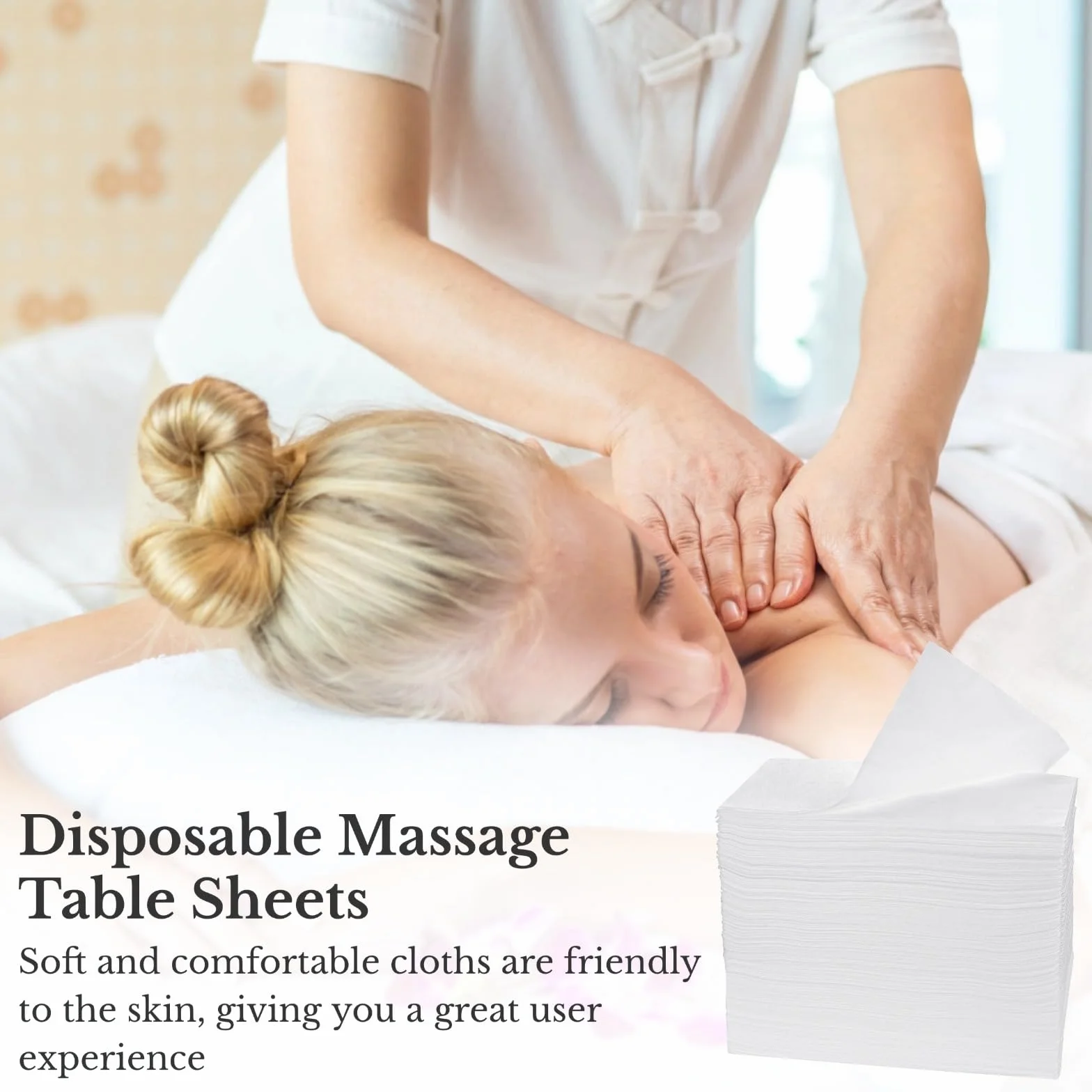 Copertura per lettini da massaggio, lenzuola usa e getta, 200 pezzi per massaggi spa usa e getta, morbido tessuto non tessuto, copriletto protettivo per salone di bellezza, spa, massaggio, alberghi