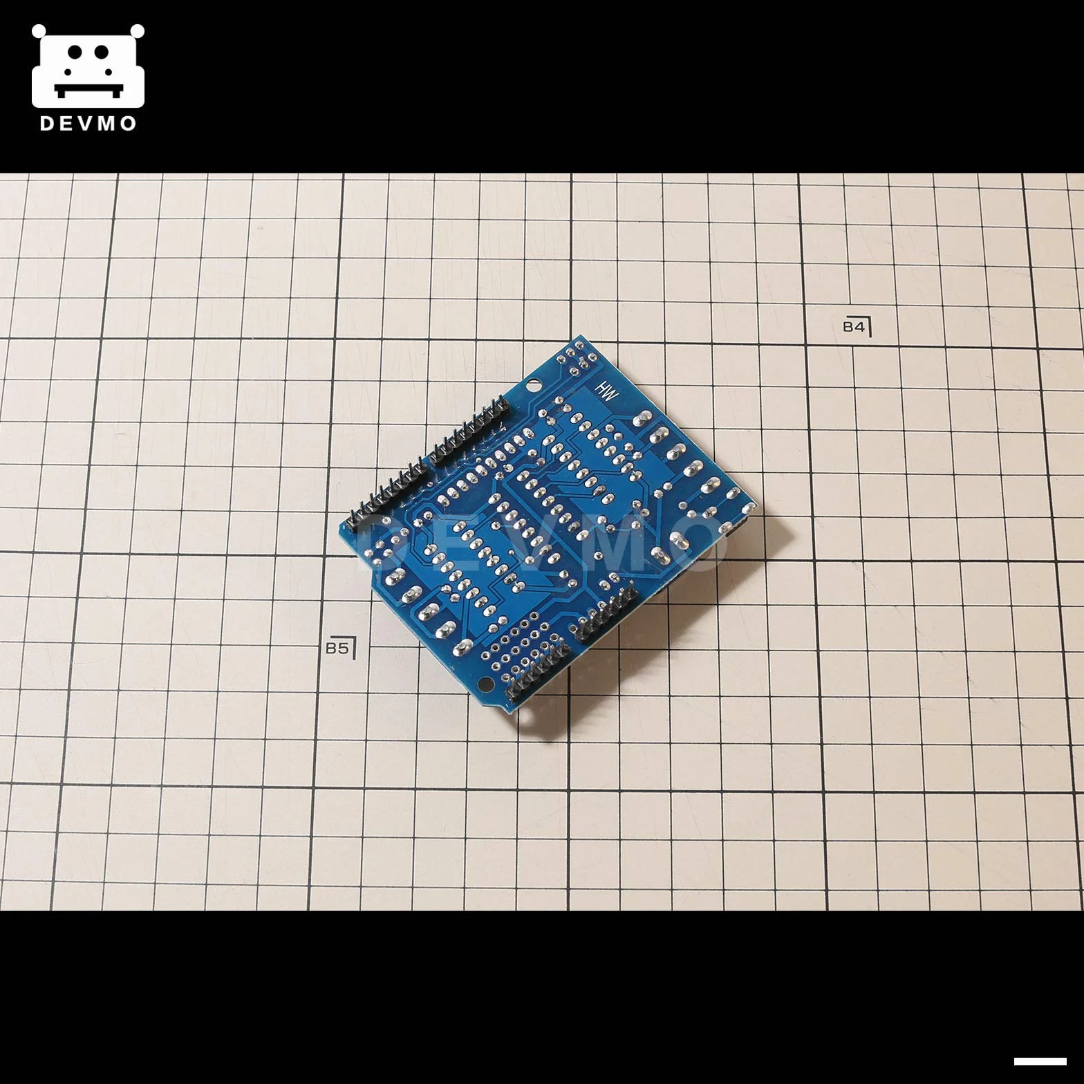 DEVMO Scheda di espansione L293D Motor Drive Shield compatibile con Ar-duino Duemilanove Mega UNO R3 AVR ATMEL
