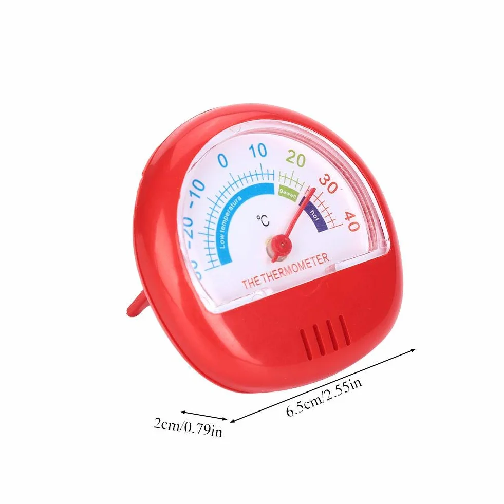 Termometro Frigo e Congelatore, Rosso, Meccanico, Analogico, ABS, 1 Unità