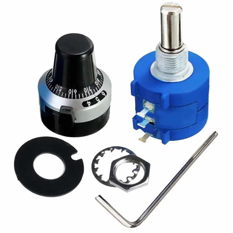 TopHomer 3590S-2-102L potenziometro filo avvolto multigiro 1K Ohm 10 giri resistore lineare regolabile con manopola
