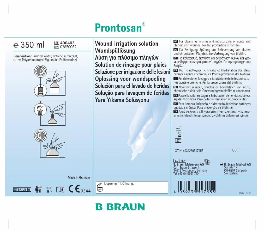 Prontosan 350 ml soluzione irrigazione ferita