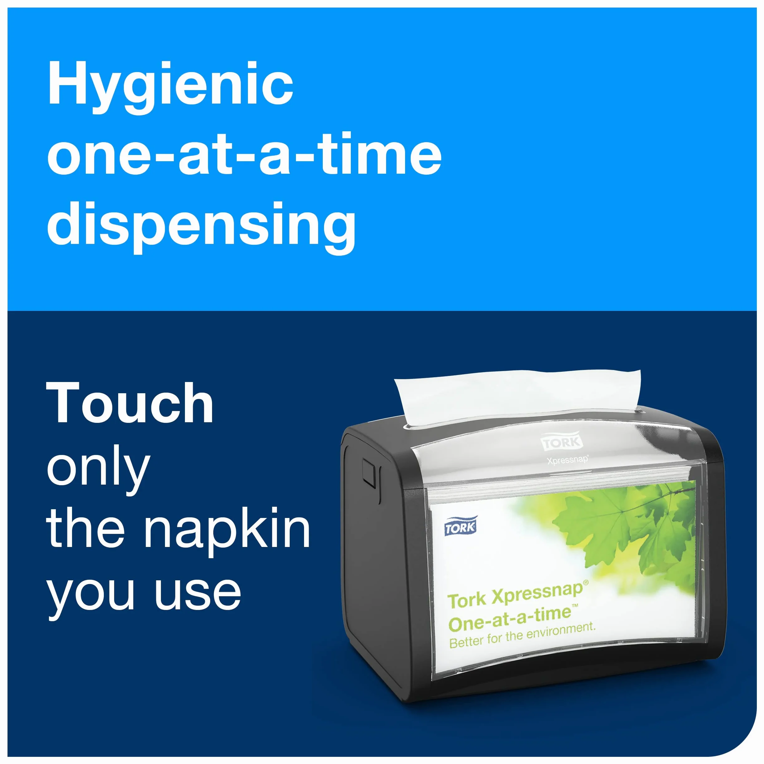 Tork 13670 Tovaglioli Extra Soft per dispenser Xpressnap Premium, N4, 2 veli, 8x500 (4000pz), 21,3x33 cm, bianco