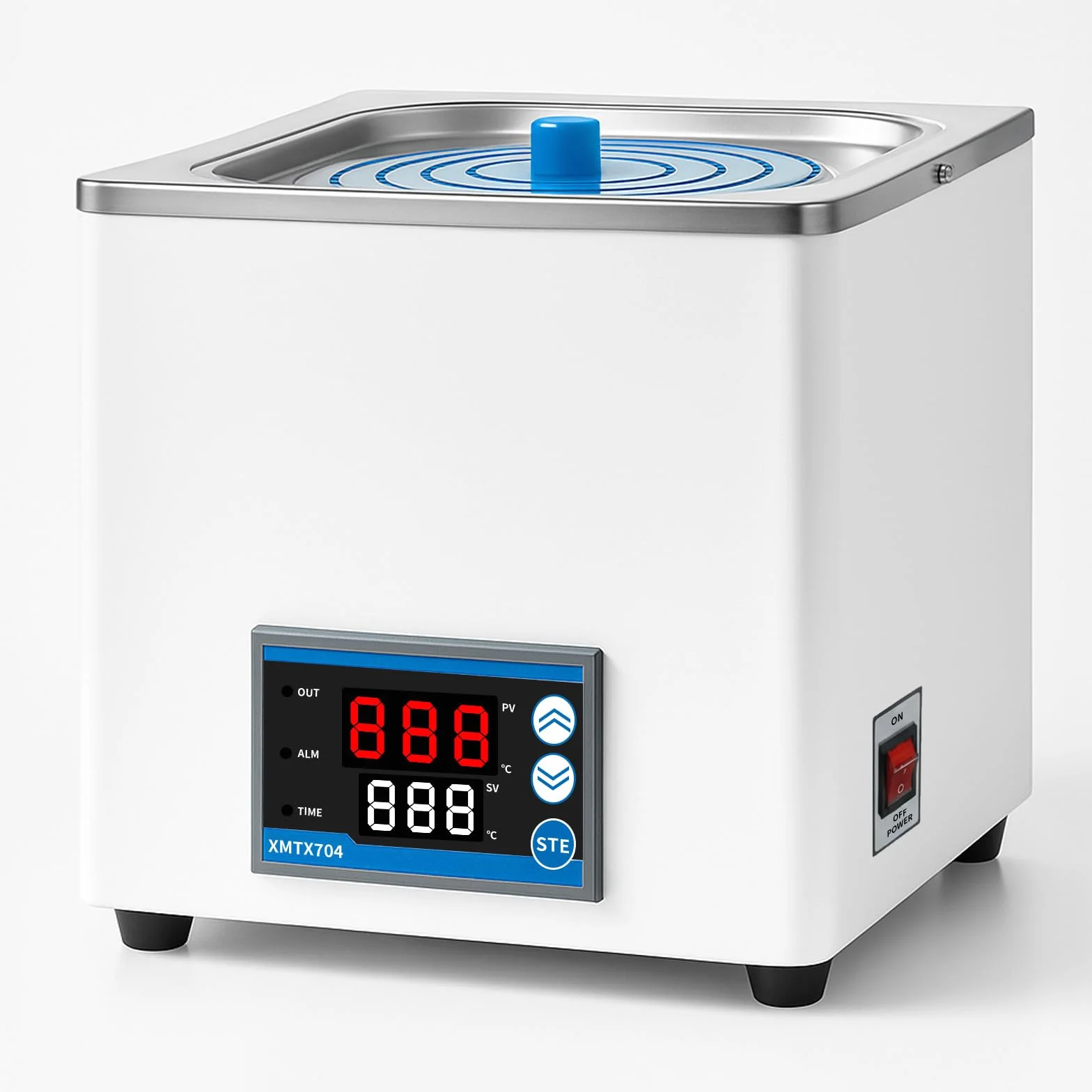 Bagno d'acqua digitale da 300 W, con contenitore interno in acciaio inox e riscaldamento a tutto tondo, vaso per bagnomaria con funzione timer e protezione senz'acqua per laboratorio e ricerca