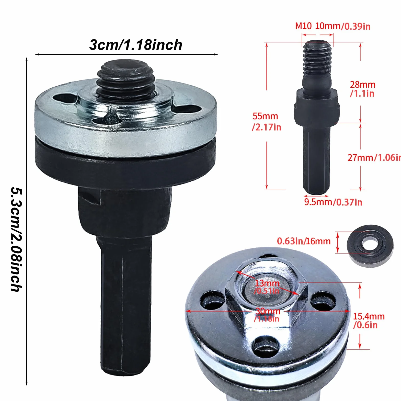 Set di Collegamento per Trapano Smerigliatrice Angolare,Adattatore Per Smerigliatrice Angolare Con Chiave - Accessorio Regolabile Per Dischi Abrasivi Su Metallo Legno Pietre