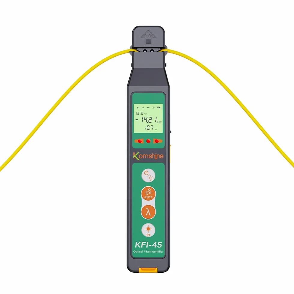 Komshine KFI-45 con 10 MW VFL fibra ottica Trafic Identificatore + funzione misuratore di potenza + luce LED tutto in uno identificatore