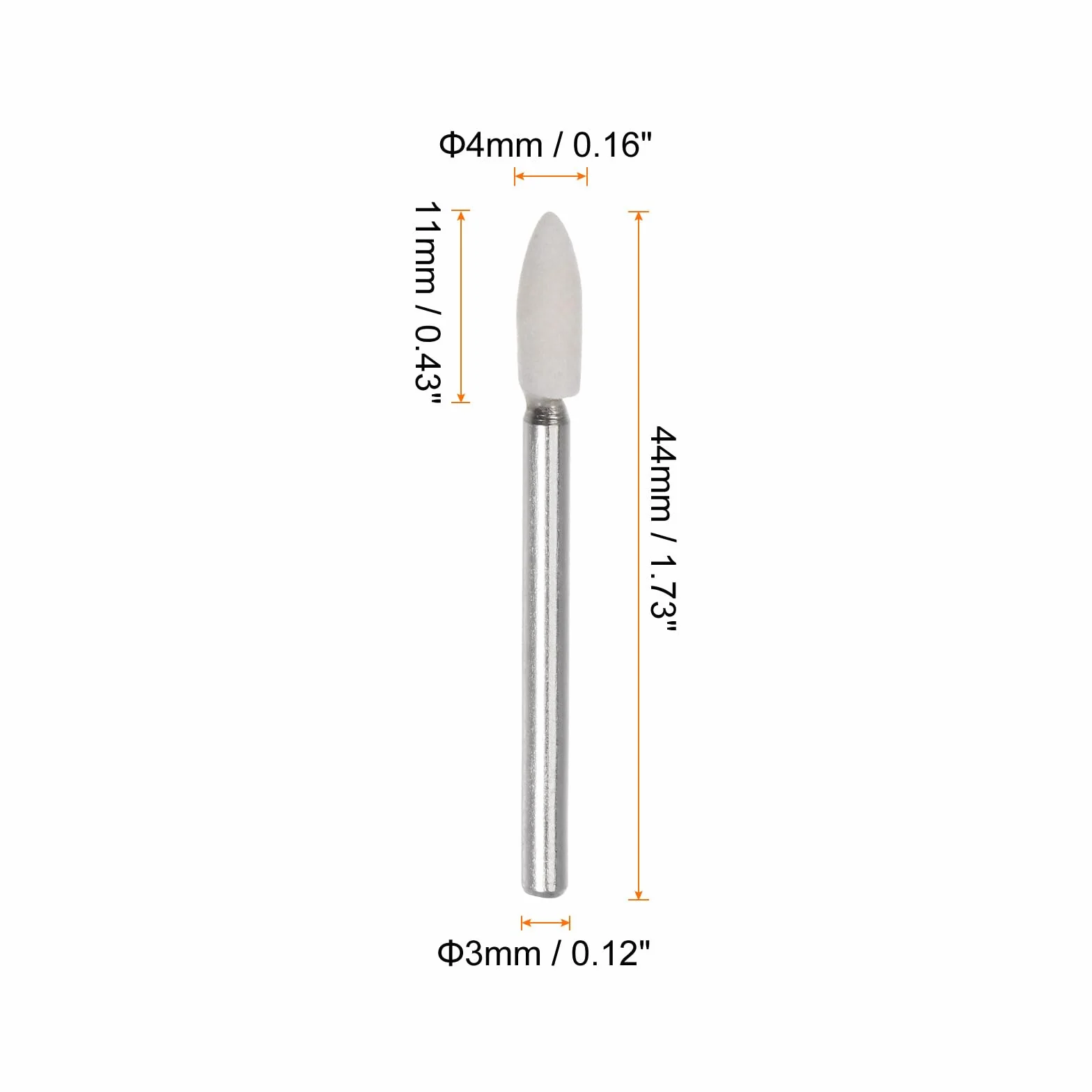 QUARKZMAN 20pz Punte Mandrino Montate Feltro Lana 4mm Testa 1/8 Pollici supporto Conico Lucidatura Punta Trapano Feltro Lucidatura Ruota per Strumento Rotante