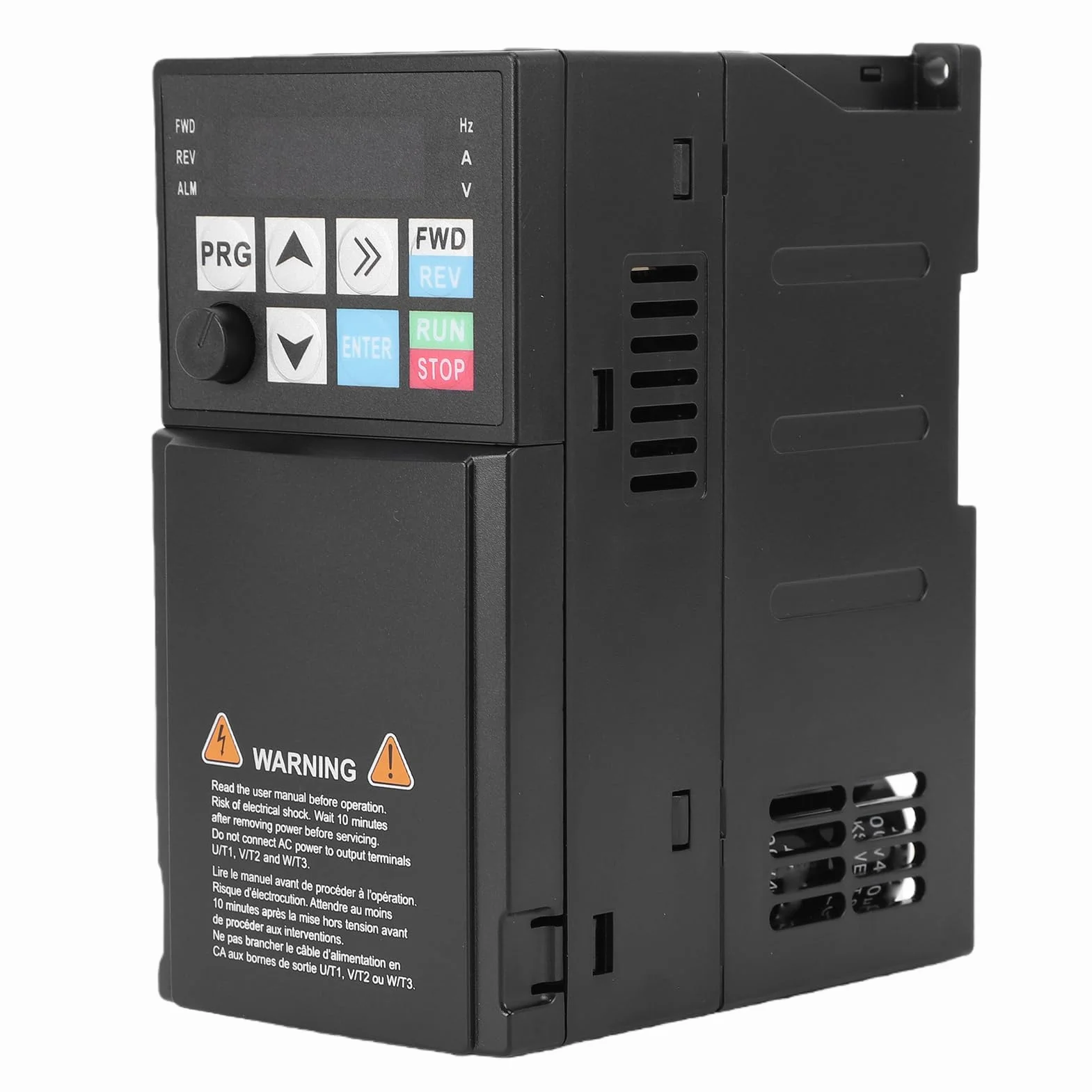 Aramox Azionamento A Frequenza Vettoriale Azionamento A Frequenza Variabile da 1,5 KW Trifase 50 60 Hz 5,0 A Ingresso da 0 A 320 Hz Uscita PC Ignifugo Display Digitale per Controllo velocità Motore