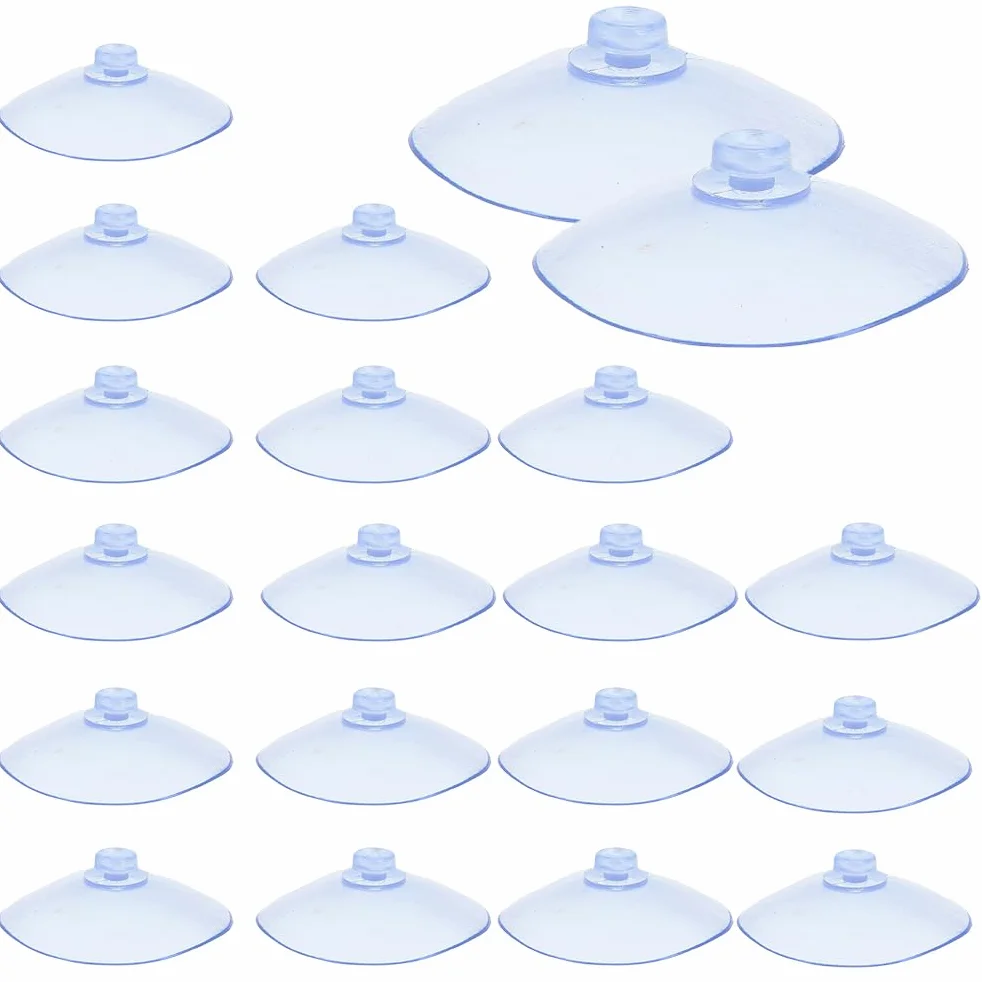 20 ventose trasparenti, ventose in plastica LJFEA PVC senza ganci, ventose robuste, adatte per finestre, pannelli di vetro, piastrelle, decorazione di auto, cucine, bagni, luci, armadietti (30 mm).