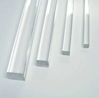 Barra Quadra in PLEXIGLASS 1 MT Diametro MM 60 Trasparente Spessore 60 MM
