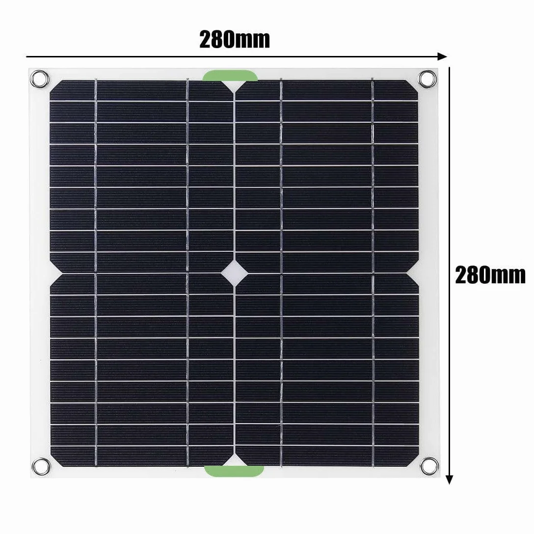 Kit Pannelli solari 200W 400W 600W 800W con Controller 30A/60A, Caricabatterie Solare Portatile USB 12V per Camper/Tetto/Campeggio/Auto/Barca/Camper, 200W-30A