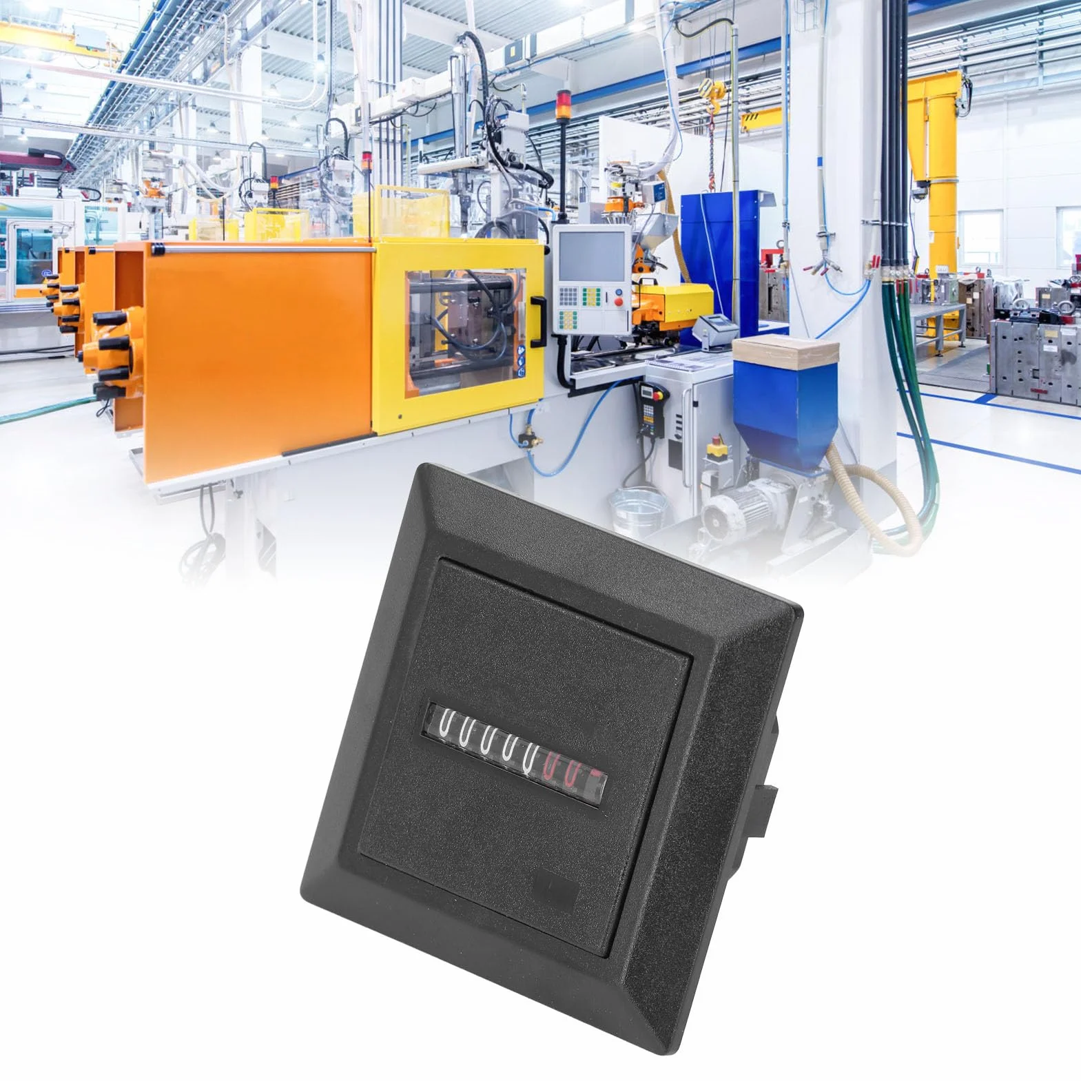 Contaore Industriale AC 220-240V 50Hz 0,3W Meccanico Alta Precisione per Cronometraggio