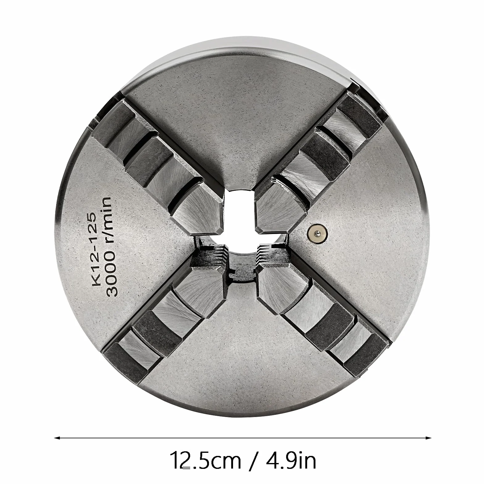 4 mandrini, mandrino autocentrante, 80/100/125 mm, alta precisione, regolabile su ganasce positive/negative, per tornio (125 mm)