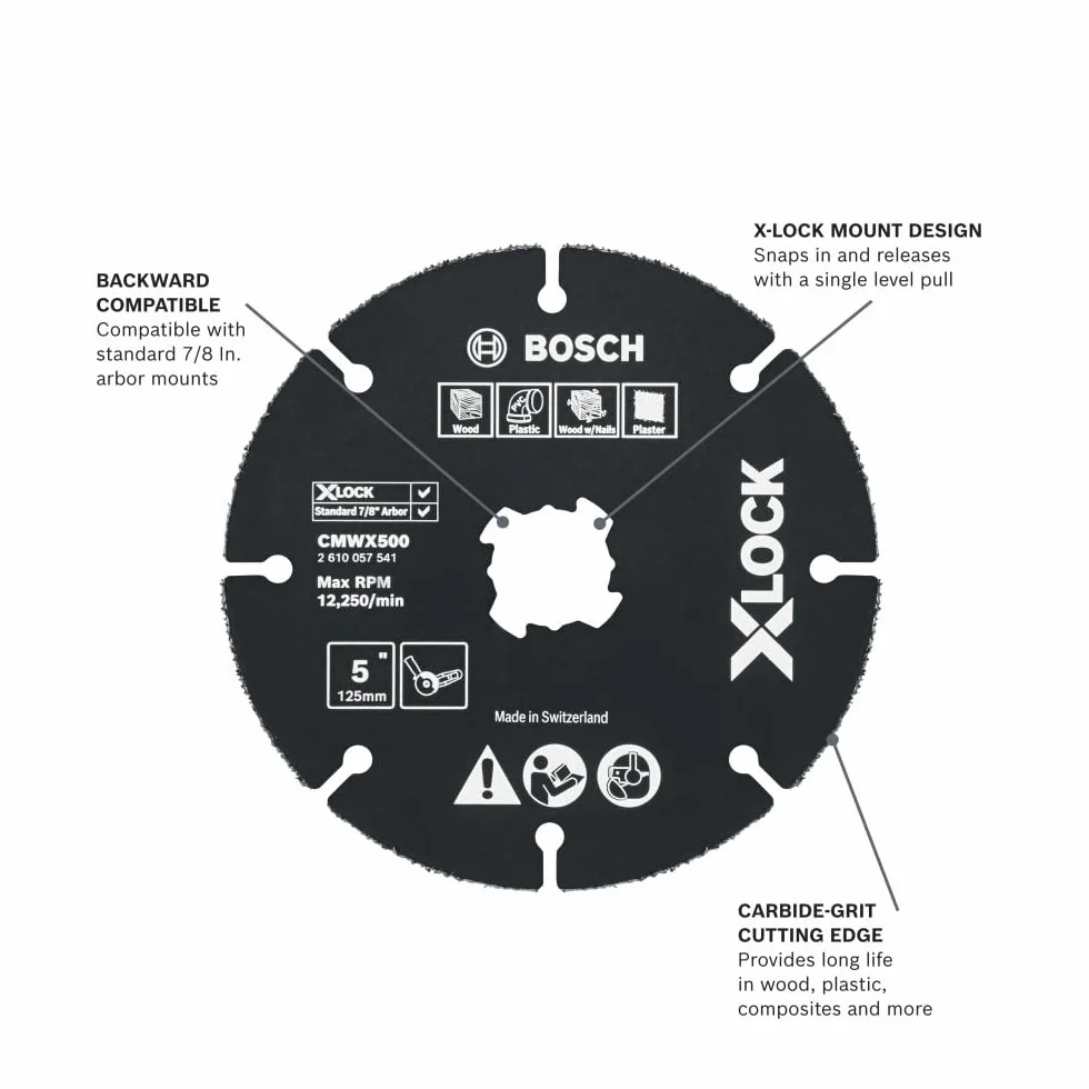 Bosch CMWX500 5" X-Lock ruota multipla in carburo
