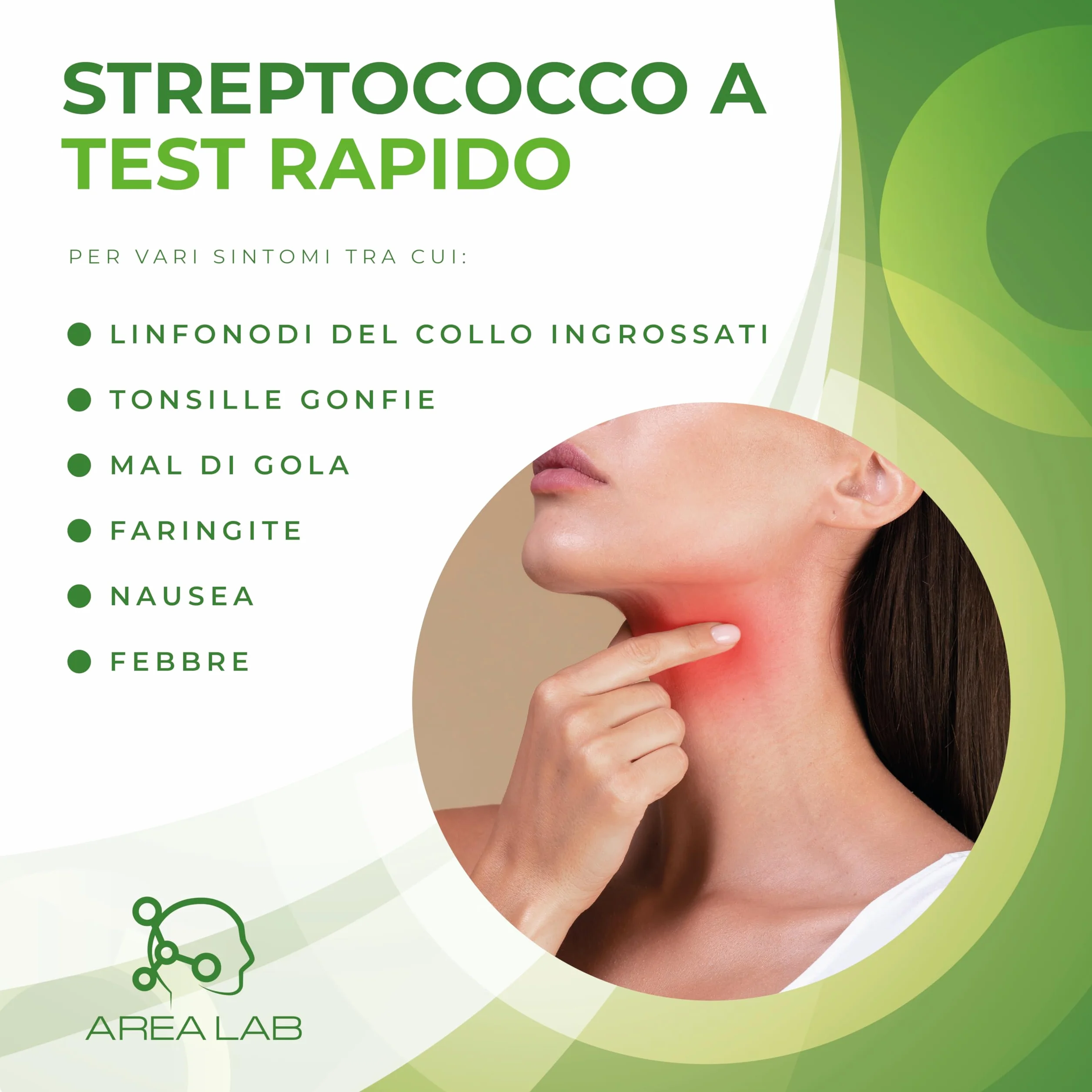 Tampone Streptococco A Test Rapido Faringeo 1 PZ Dispositivo Medico Marchio CE Kit Autodiagnosi